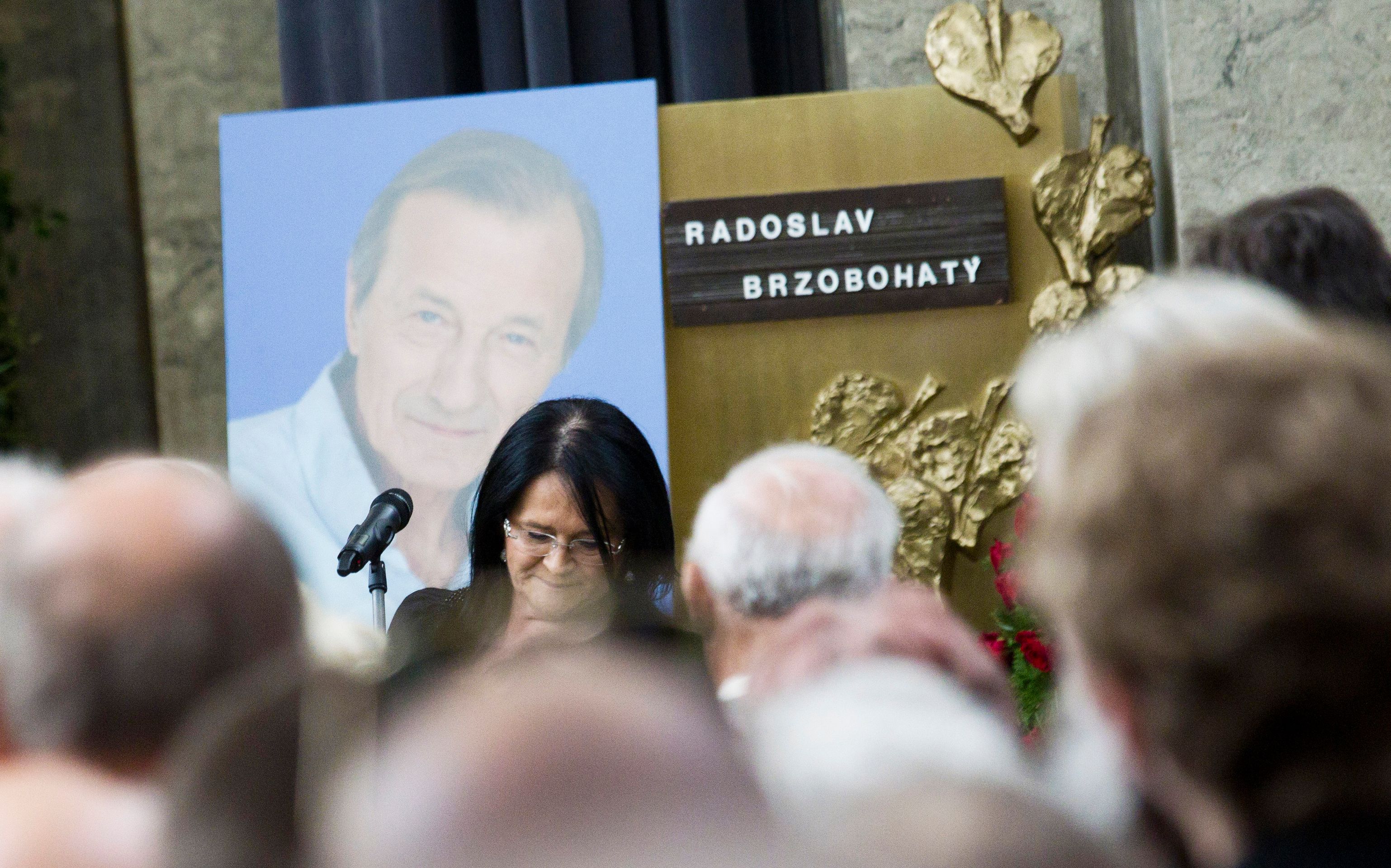Lidé kladou věnce k rakvi Radka Brzobohatého - 2 - Lidé kladou věnce k rakvi Radoslava Brzobohatého (2/12)