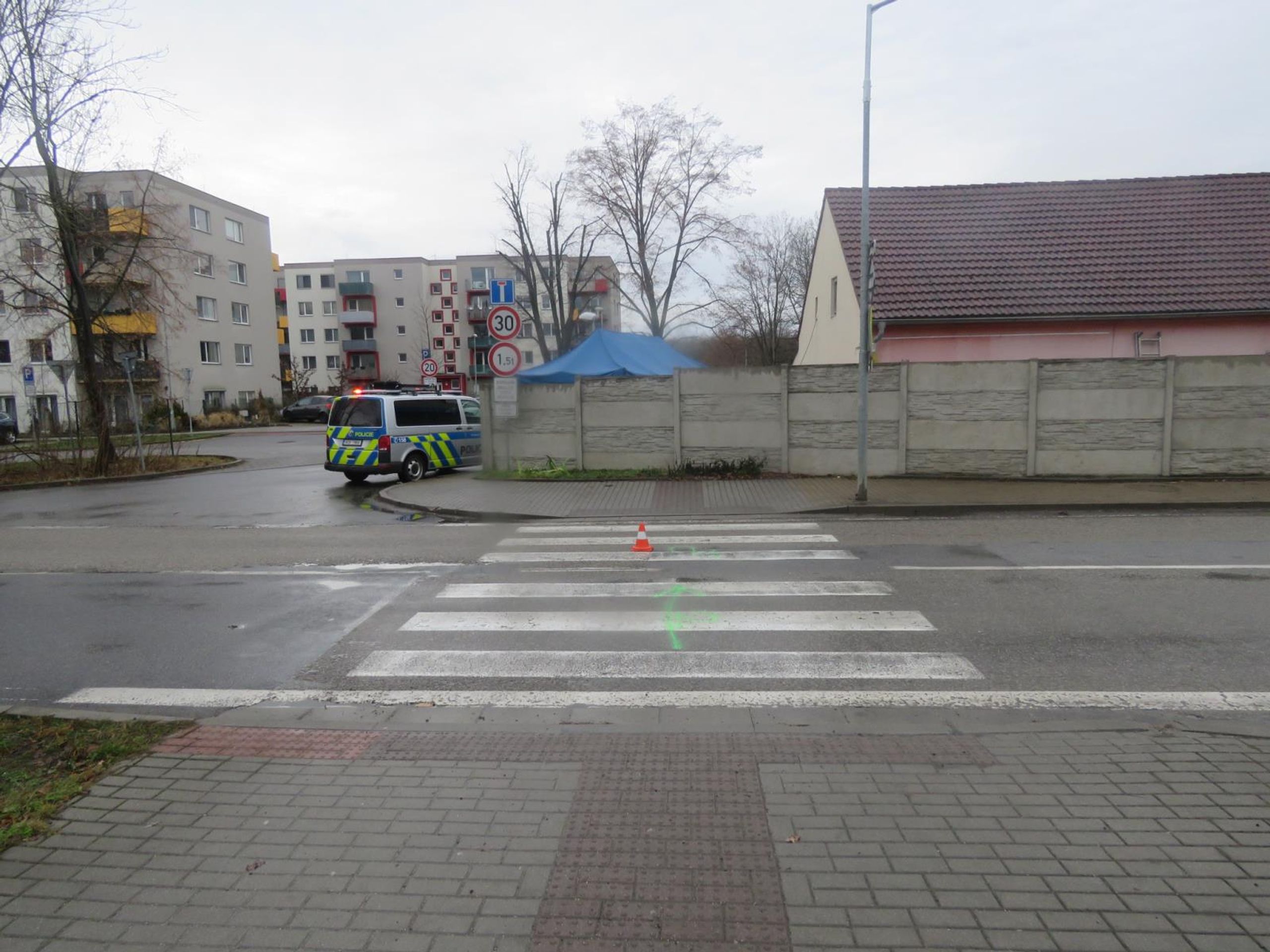 Přechod na Husově třídě - Nehoda v Českých Budějovicích (2/4)