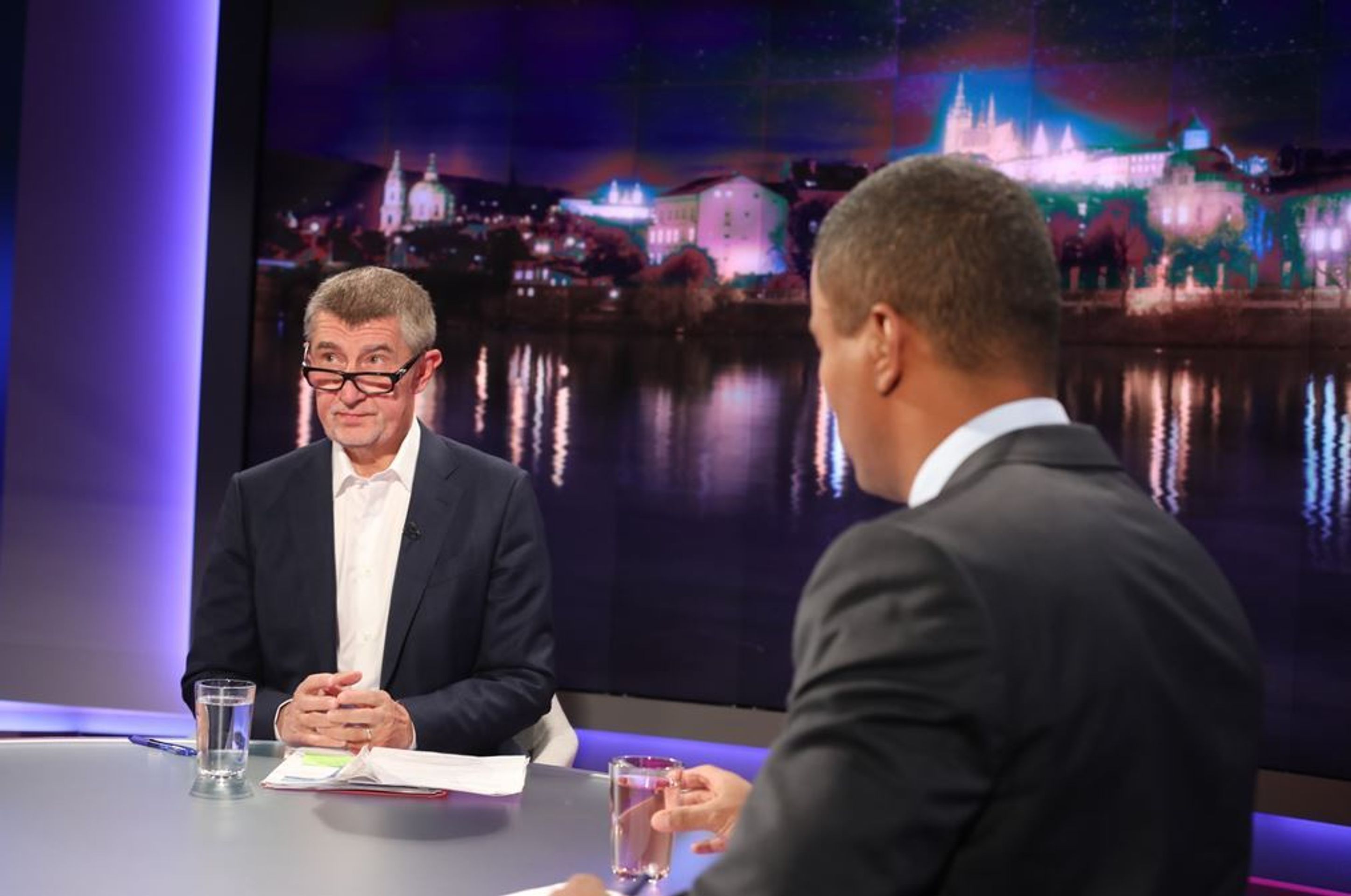 Andrej Babiš - debata - 1 - GALERIE: Andrej Babiš v rozhovoru pro TV Nova (1/7)