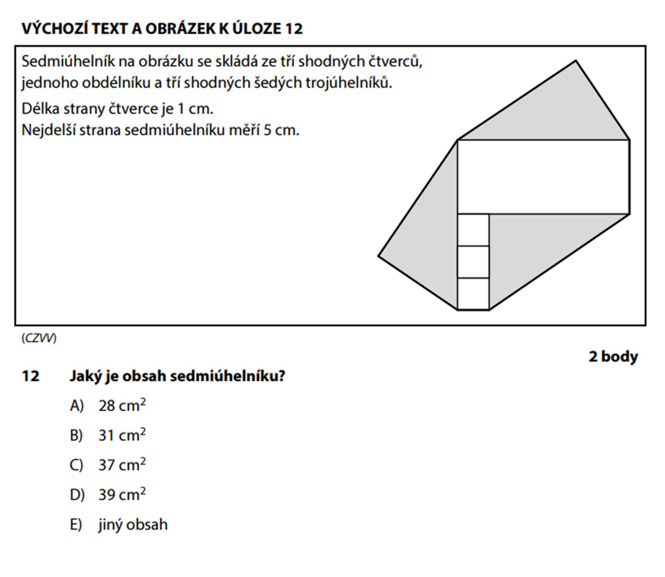 M-5 - Přijímací zkoušky na víceletá gymnázia z Matematiky (5/5)