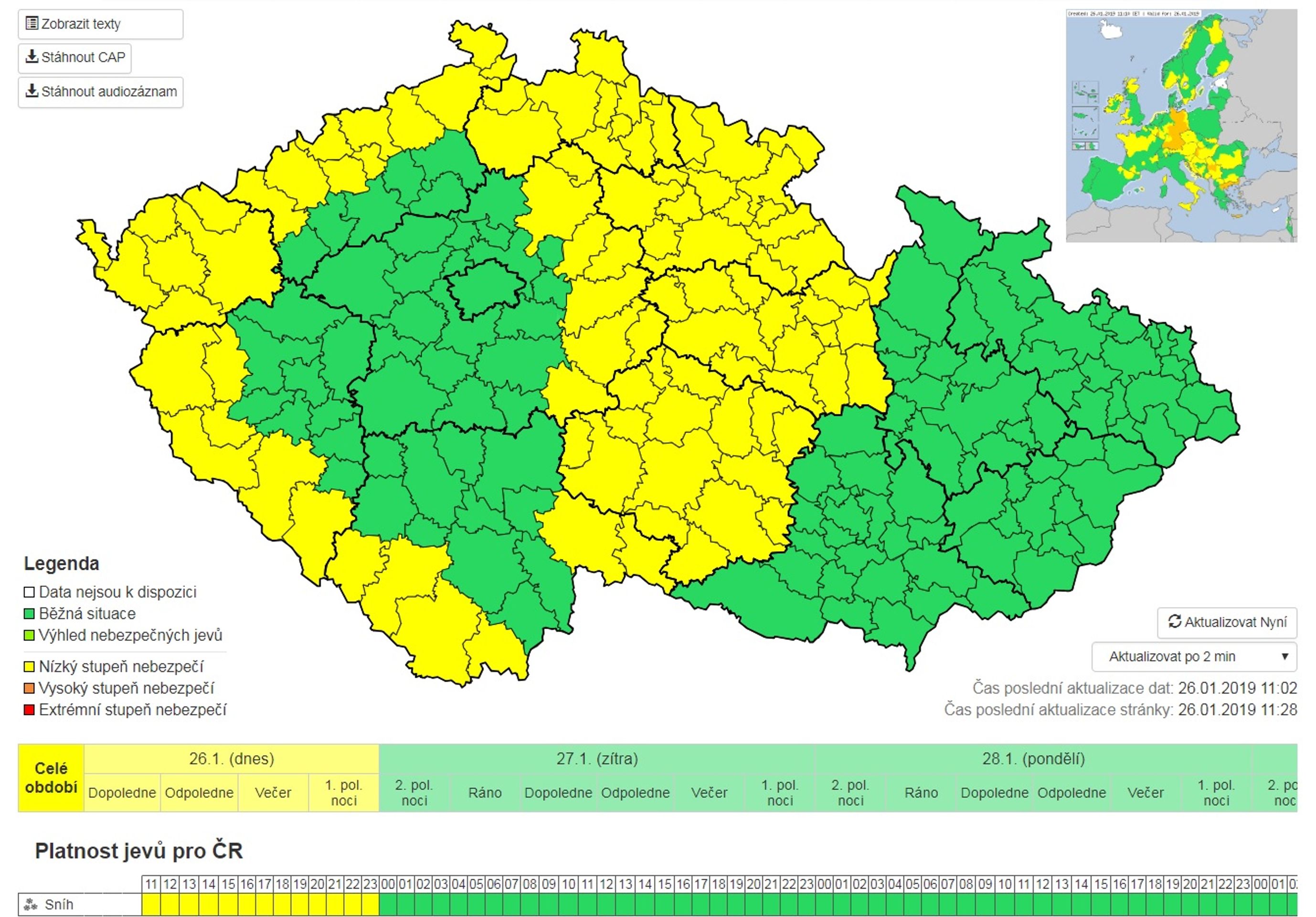 Výstraha před mokrým sněhem - GALERIE: Výstraha před sněhem a námrazou (1/2)