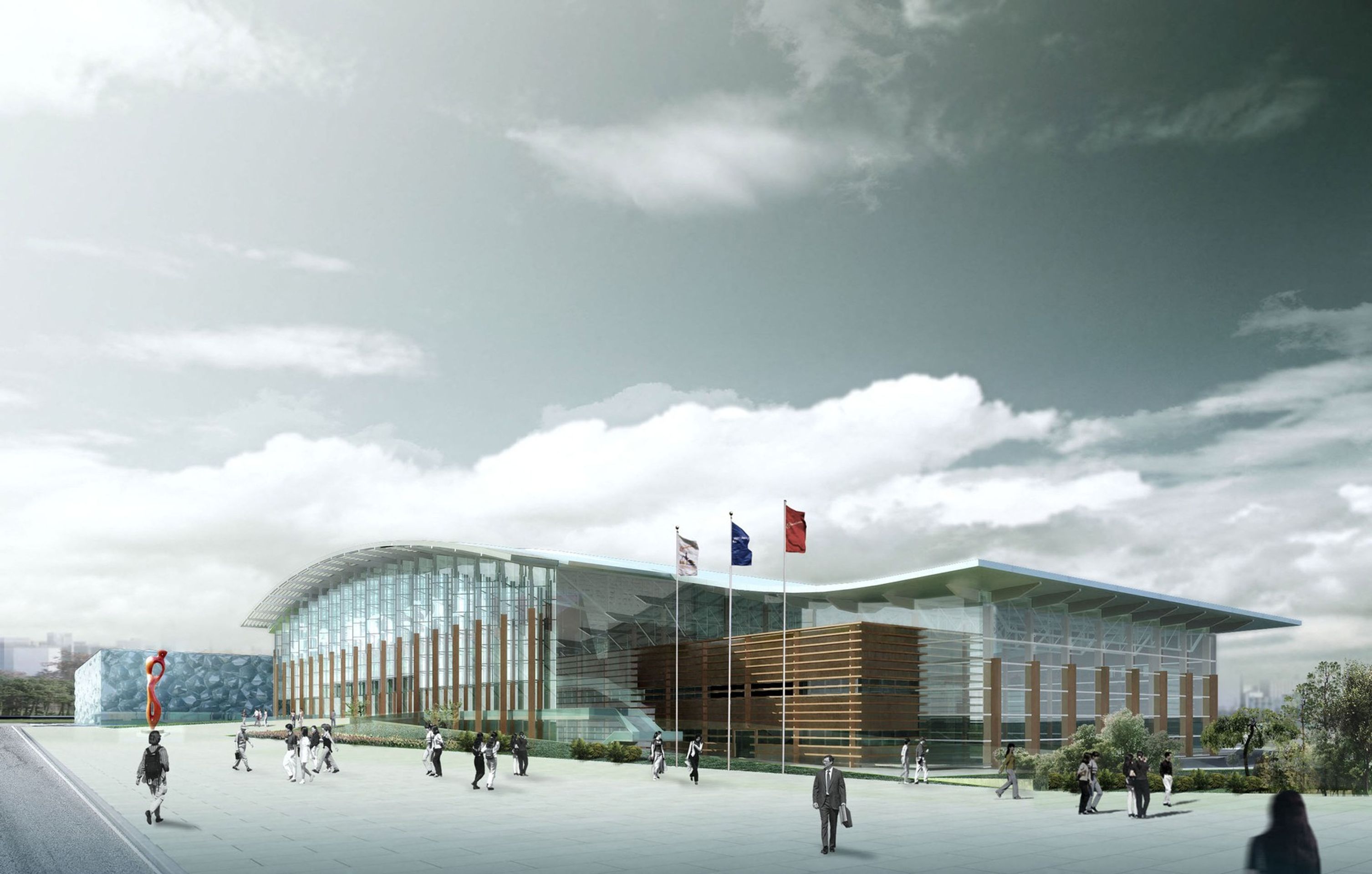 Národní stadion halových sportů - Pekingské sportoviště pro zimní olympijské hry v Číně 2022 (6/14)