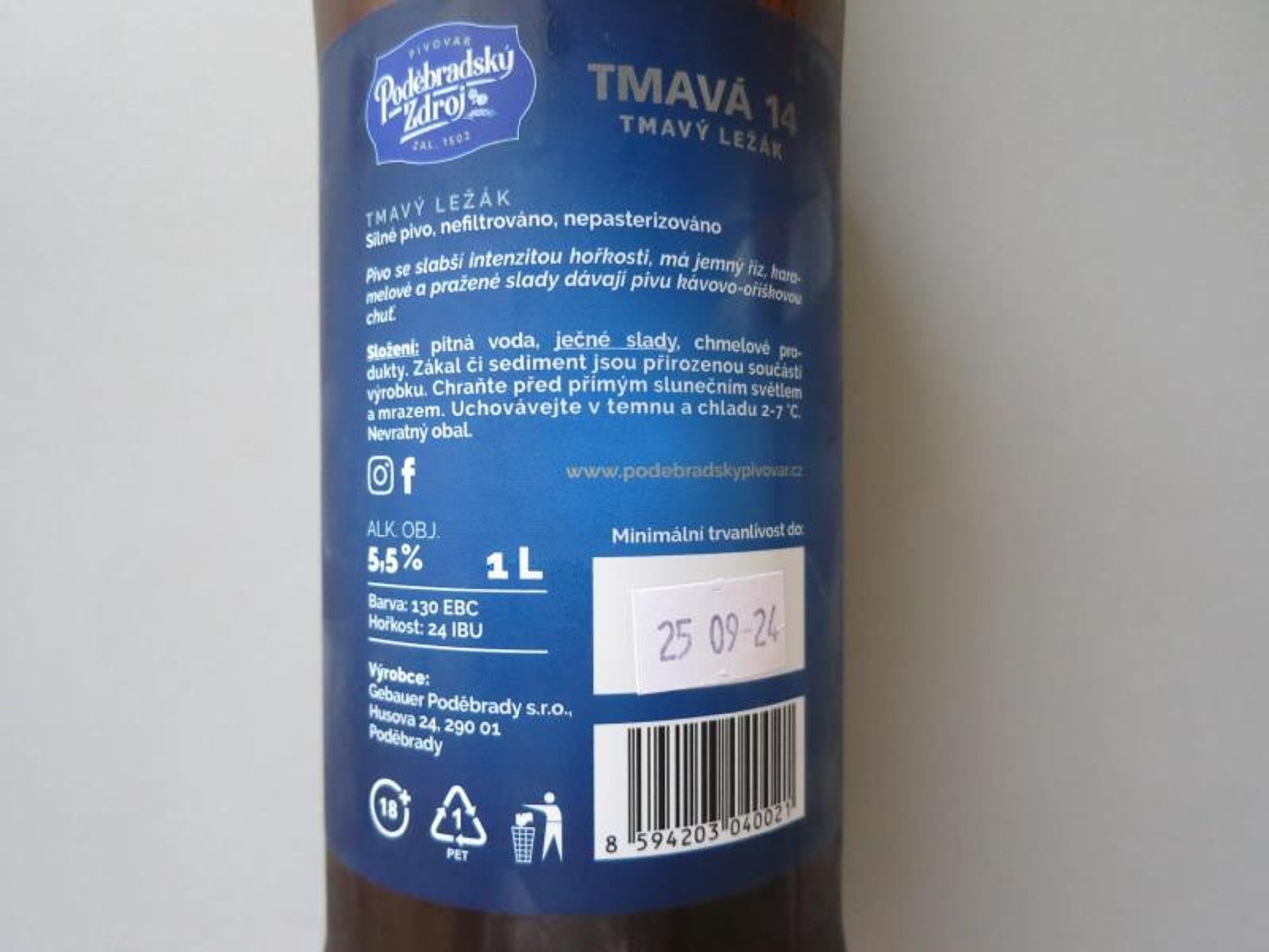 Šizený Poděbradský zdroj TMAVÁ 14 (2) - Šizené potraviny (6/9)