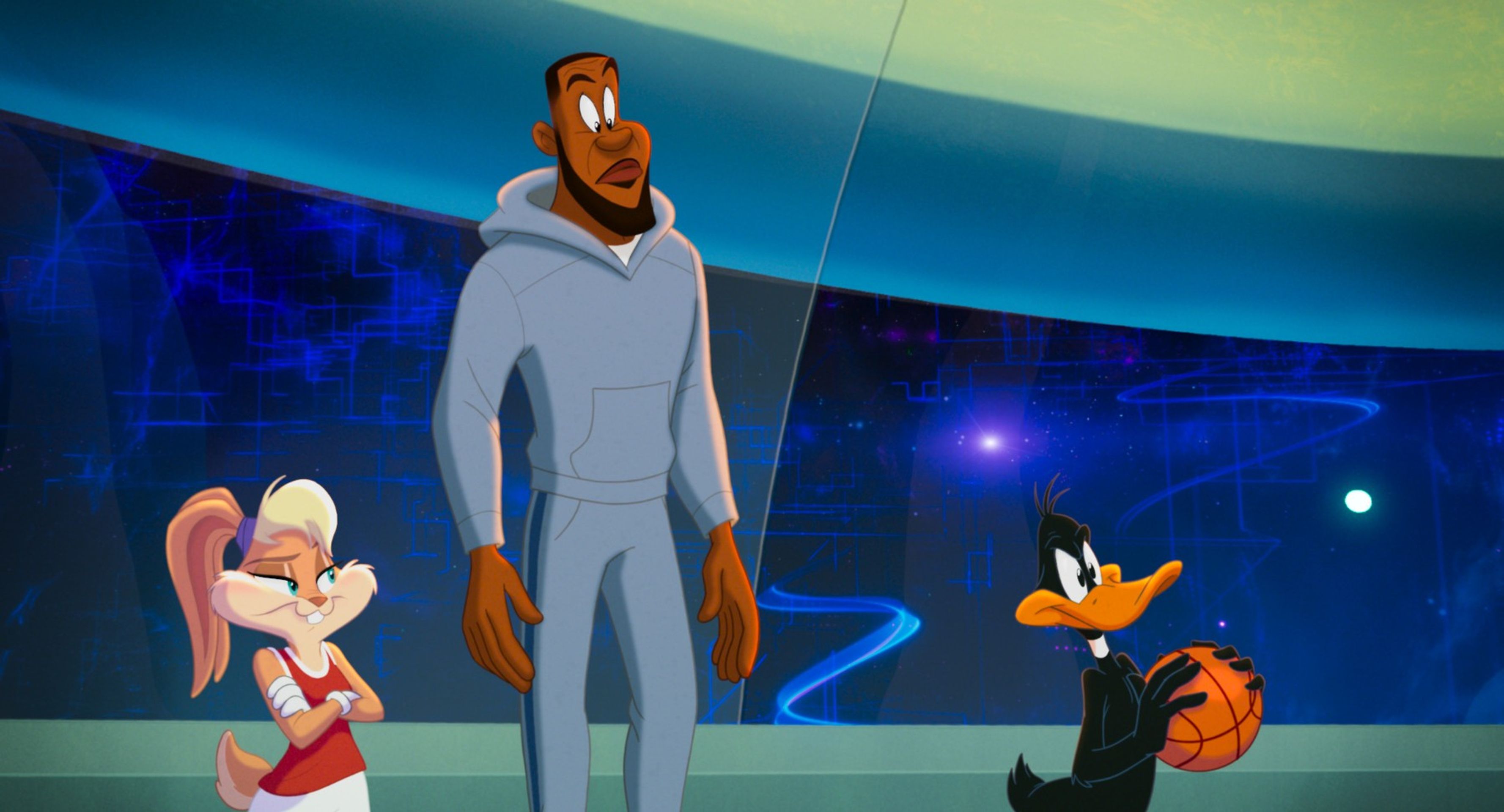 Lola Bunny, LeBron James a Duffy Duck - GALERIE: První fotky LeBrona Jamese ve filmu Space Jam (5/8)