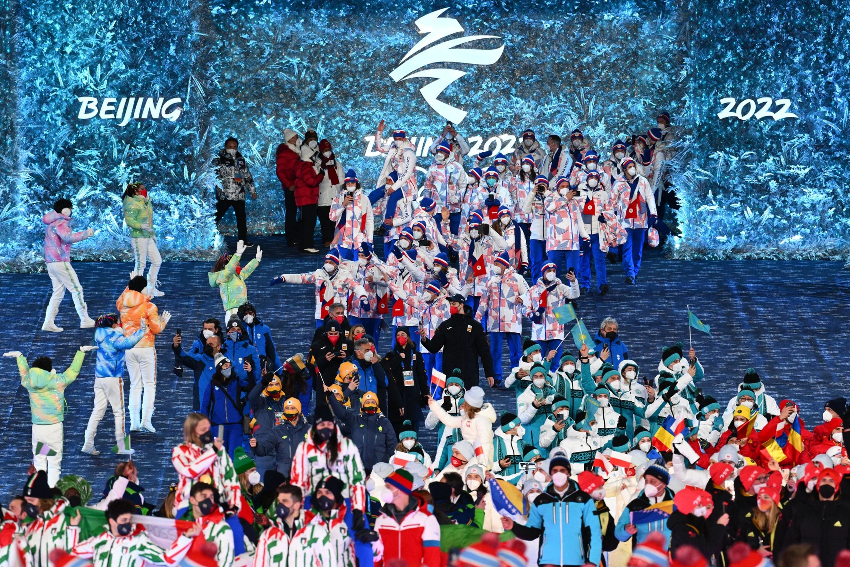 Česká výprava při závěrečném ceremoniálu na ZOH v Pekingu. - Slavnostní zakončení ZOH v Pekingu (2/9)