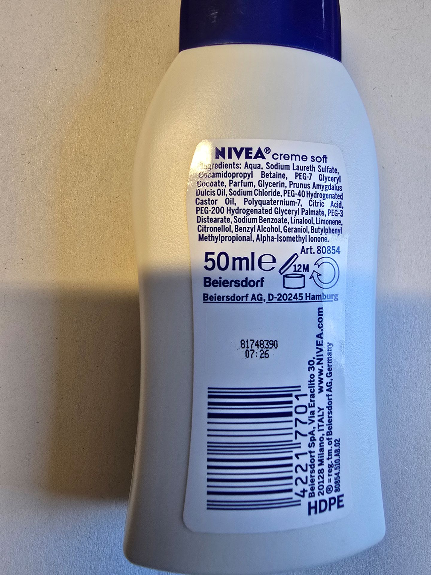 Tělový krém Nivea Creme Soft - Zdraví nebezpečná kosmetika (11/27)