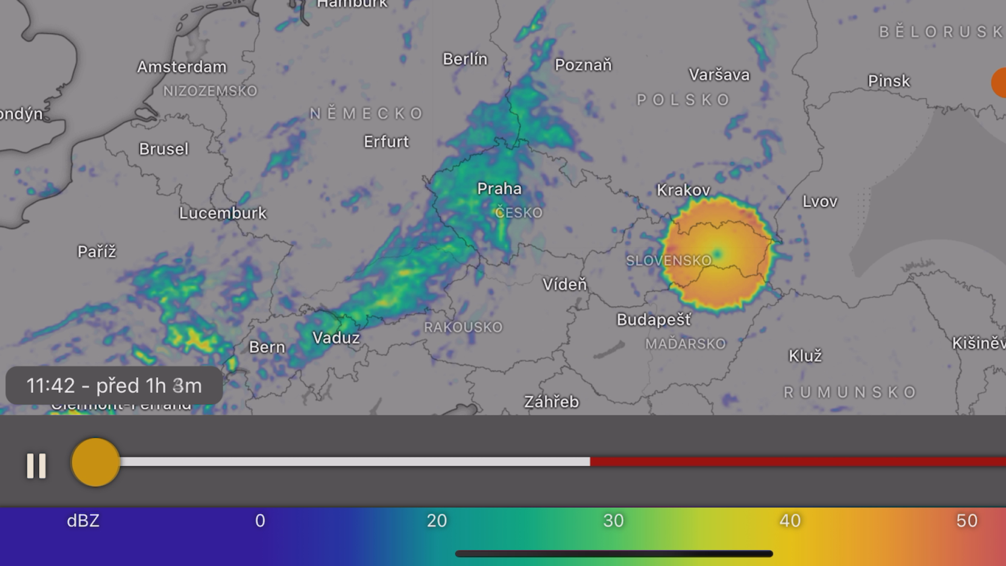 Úkaz na meteorologickém radaru – 3 - Úkaz na meteorologickém radaru (4/10)