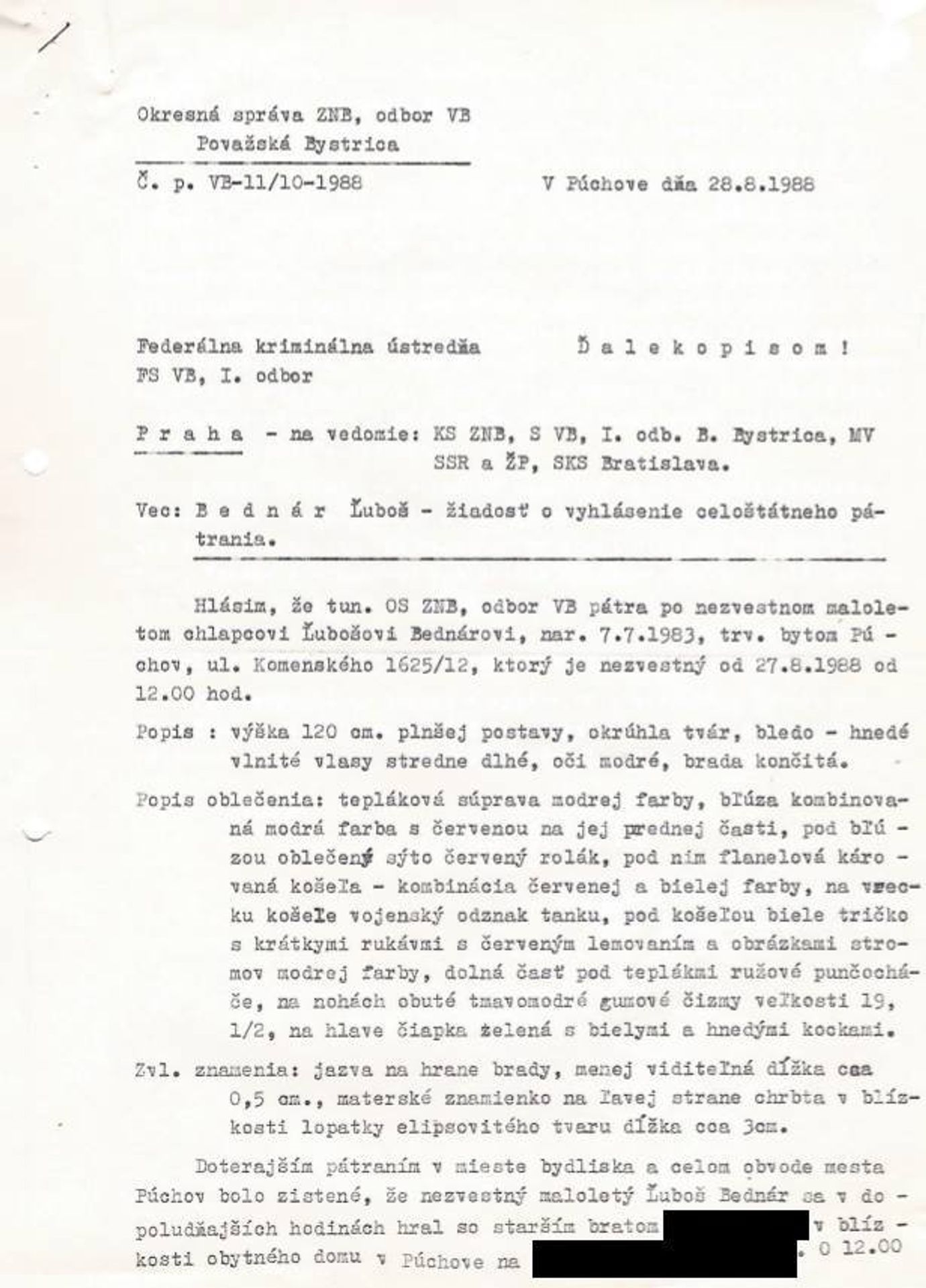 Pátrání po Luboši Bednárovi - 2 - GALERIE: Pátrání po Ľuboši Bednárovi (3/4)