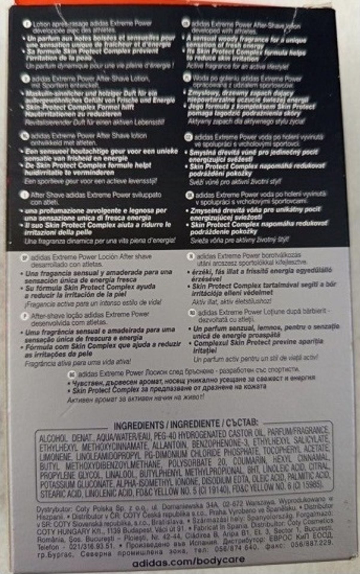 Adidas, AFTER-SHAVE, EXTREME Power, 100 ml (2) - Nebezpečná kosmetika (7/12)