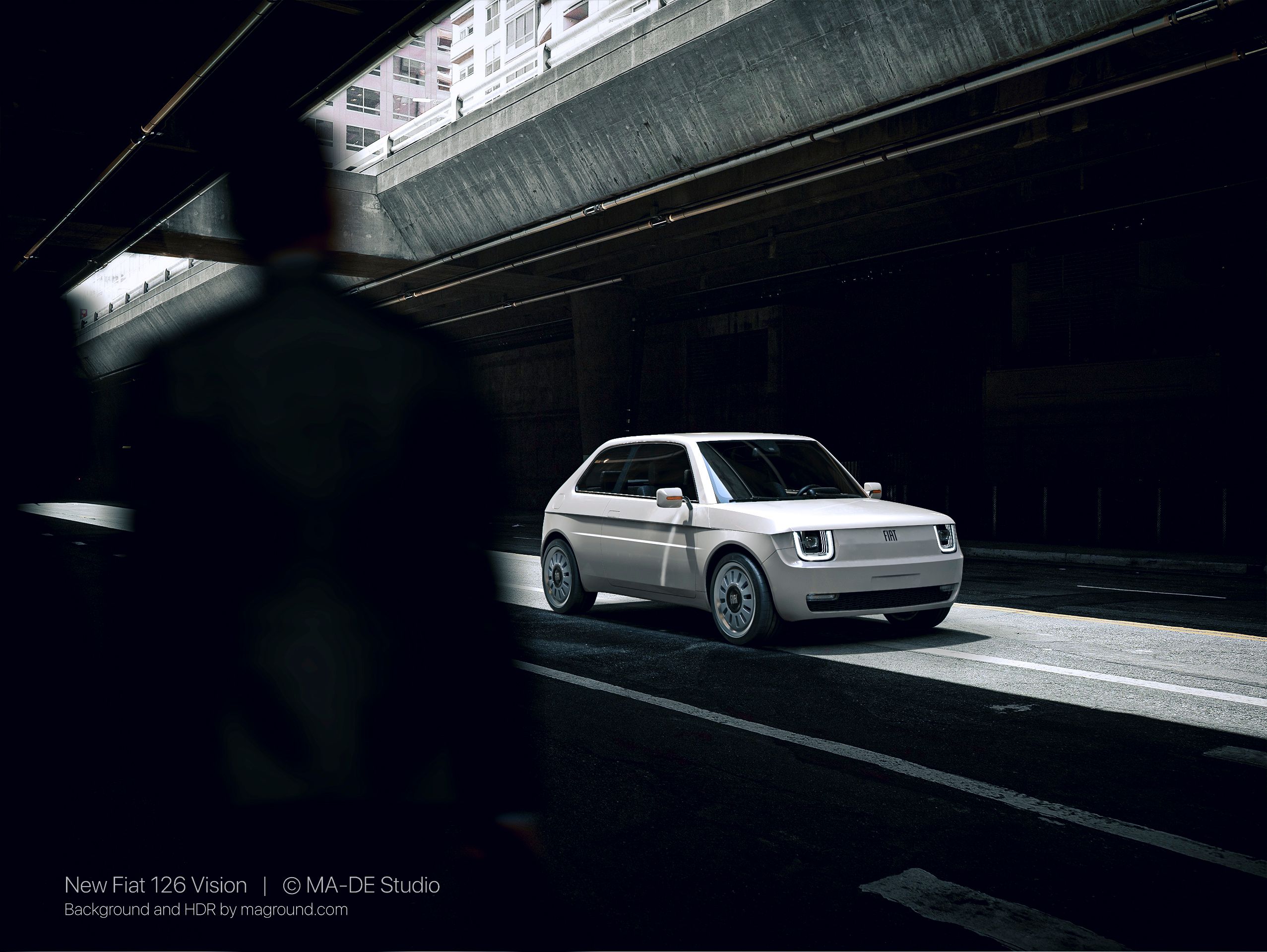 Legendární Fiat 126 v novém designu - 16 - Fotogalerie: Kultovní Maluch v retro designu (3/8)