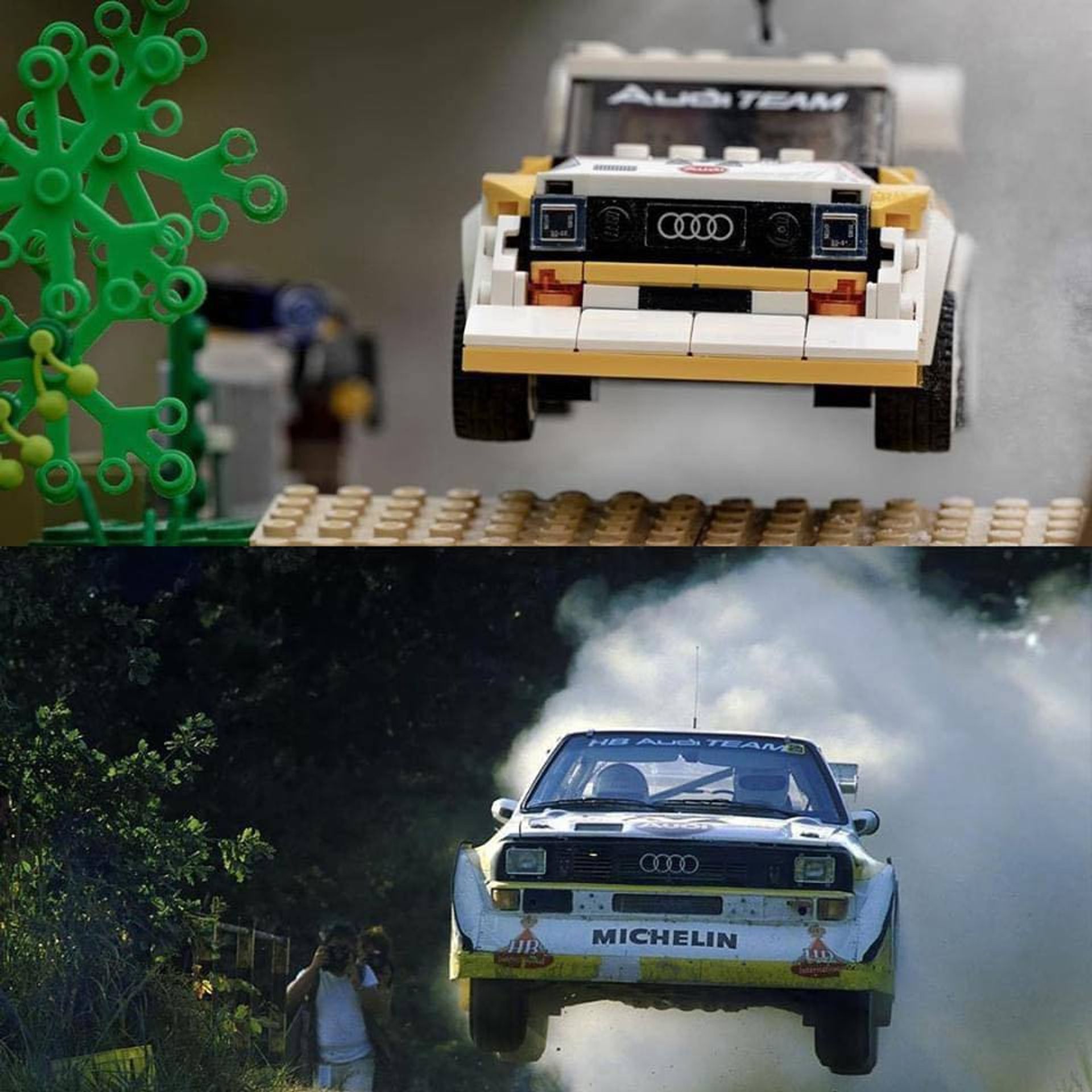 Fotograf vytvořil celé scény z Lega podle historických snímků - 22 - Fotogalerie: Úžasné scény z Lega zachycují legendární Audi Quattro (4/13)