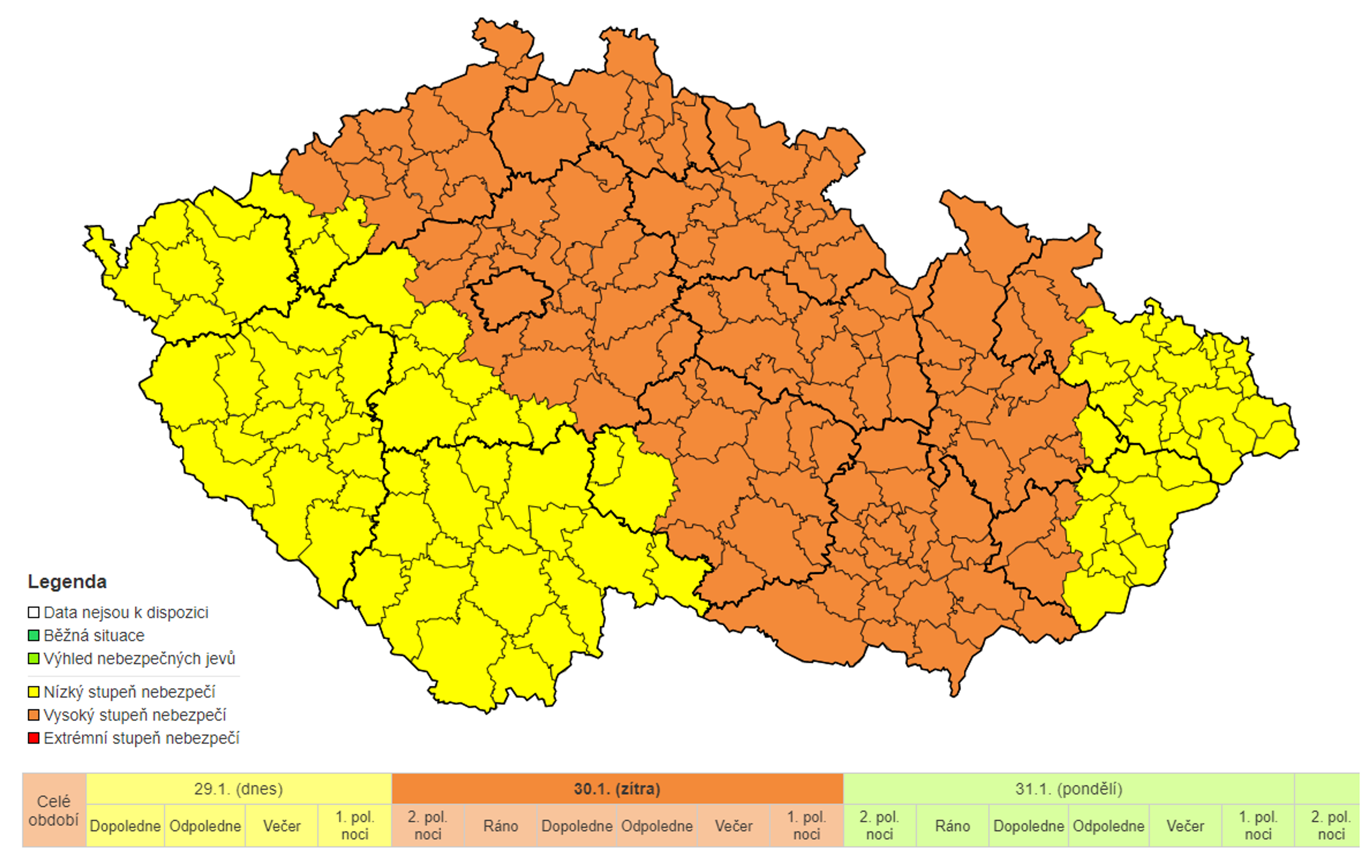 Výstraha - vítr v neděli - Výstrahy ČHMÚ (2/3)