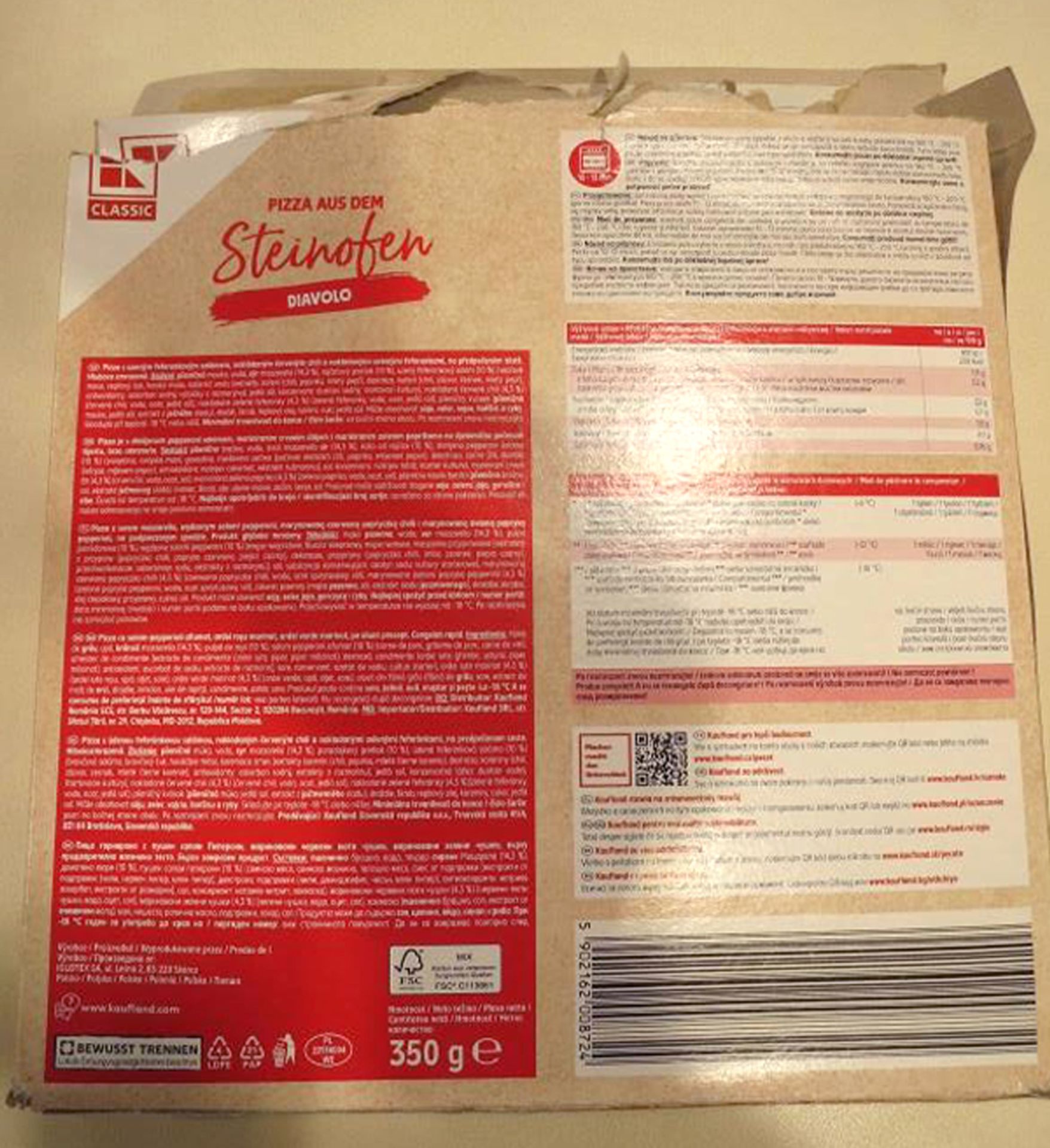 Zdraví nebezpečná pizza K Classic Pizza Diavolo 350 g (5) - Zdraví nebezpečná pizza (12/12)