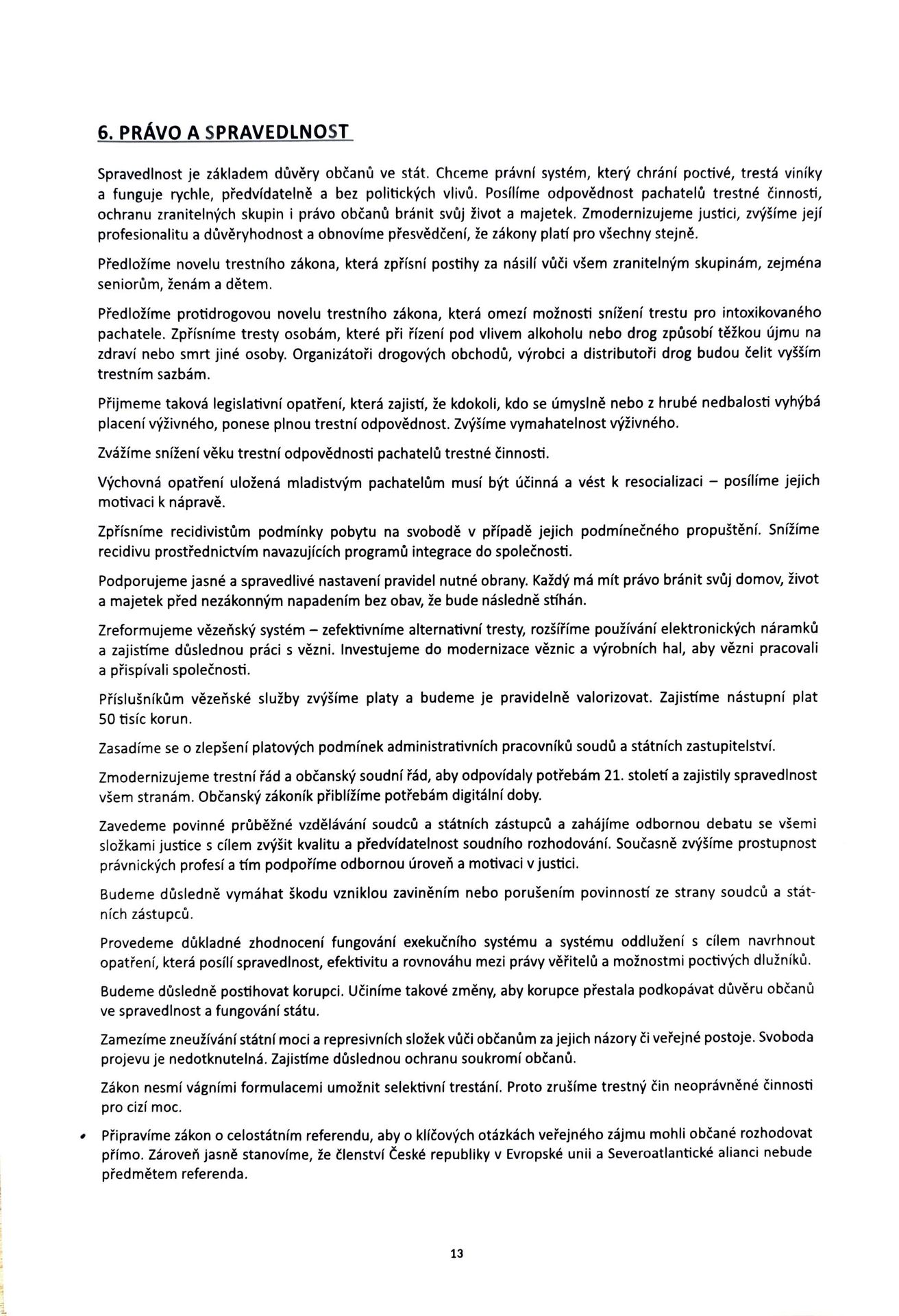 Návrh programového prohlášení vlády ČR – listopad 2025 (13) - Návrh programového prohlášení vlády ČR – listopad 2025 (13/38)