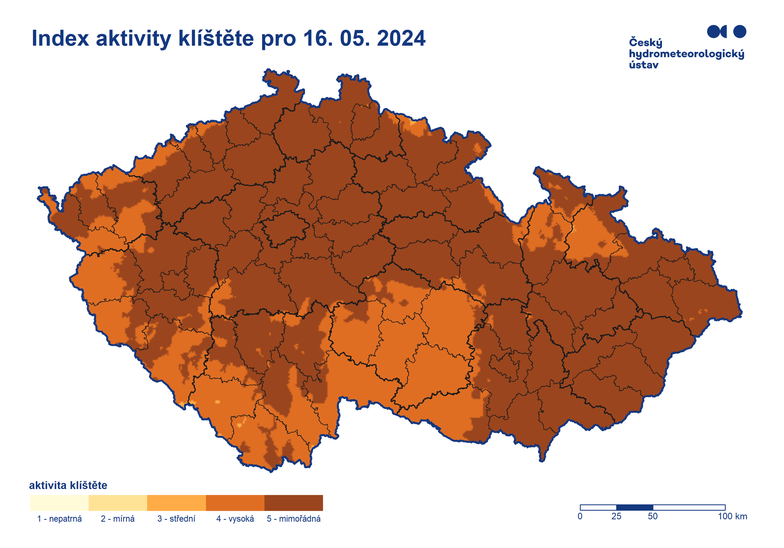 Index aktivity klíštěte, 16. 5. 2024 - Index aktivity klíštěte (3/3)