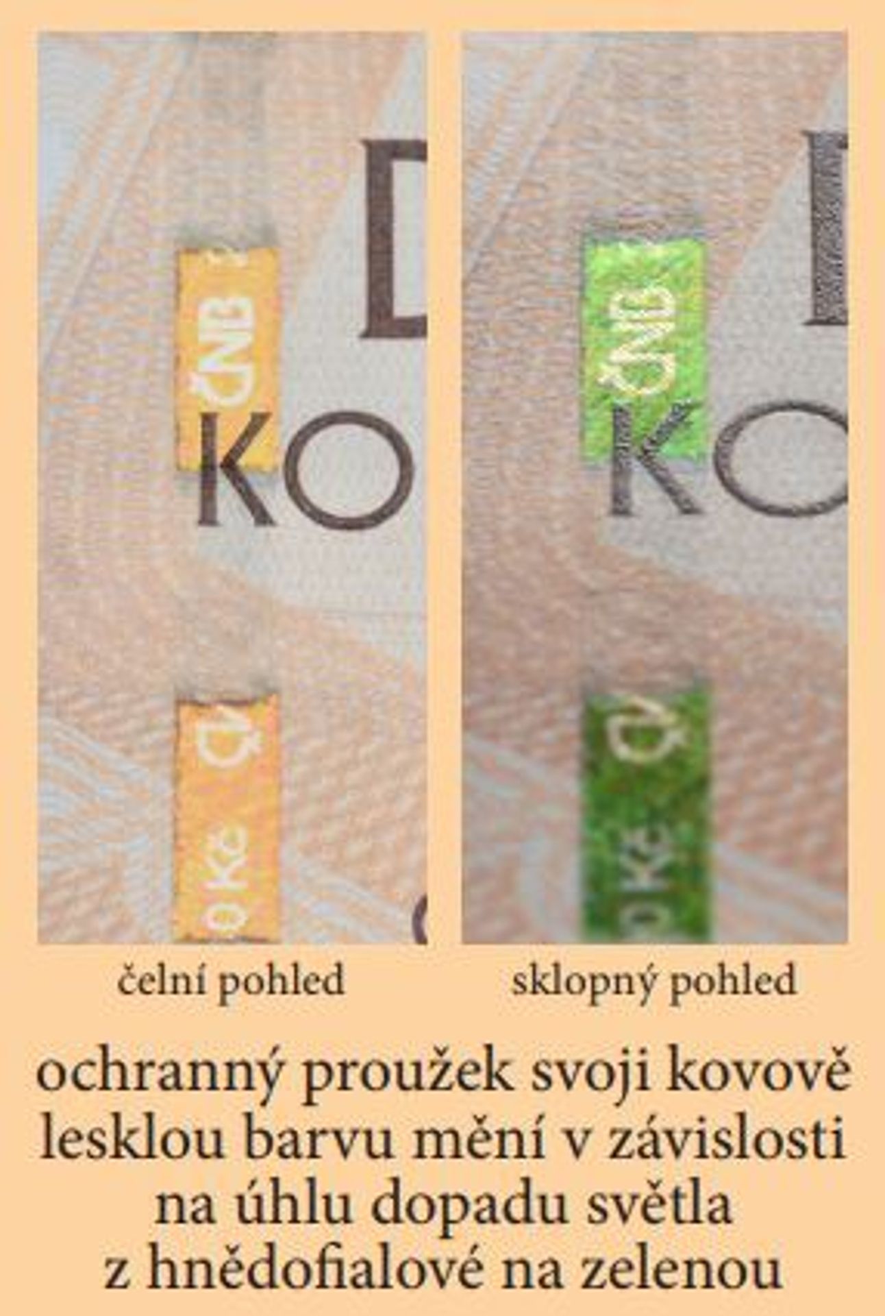 Nové bezpečnostní prvky na českých bankovkách - 1 - GALERIE: Ochranné prvky na českých bankovkách (12/12)