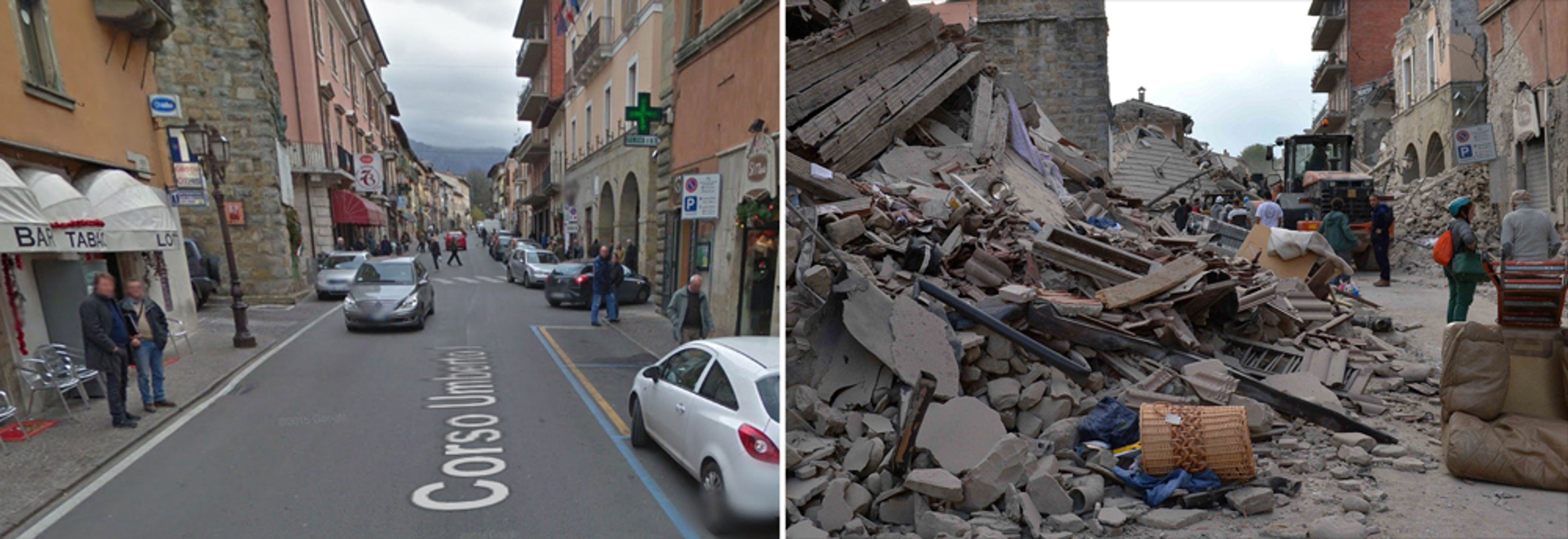 Italské město Amatrice před a po zemětřesení - 1 - GALERIE: Italské město Amatrice před a po zemětřesení (1/6)