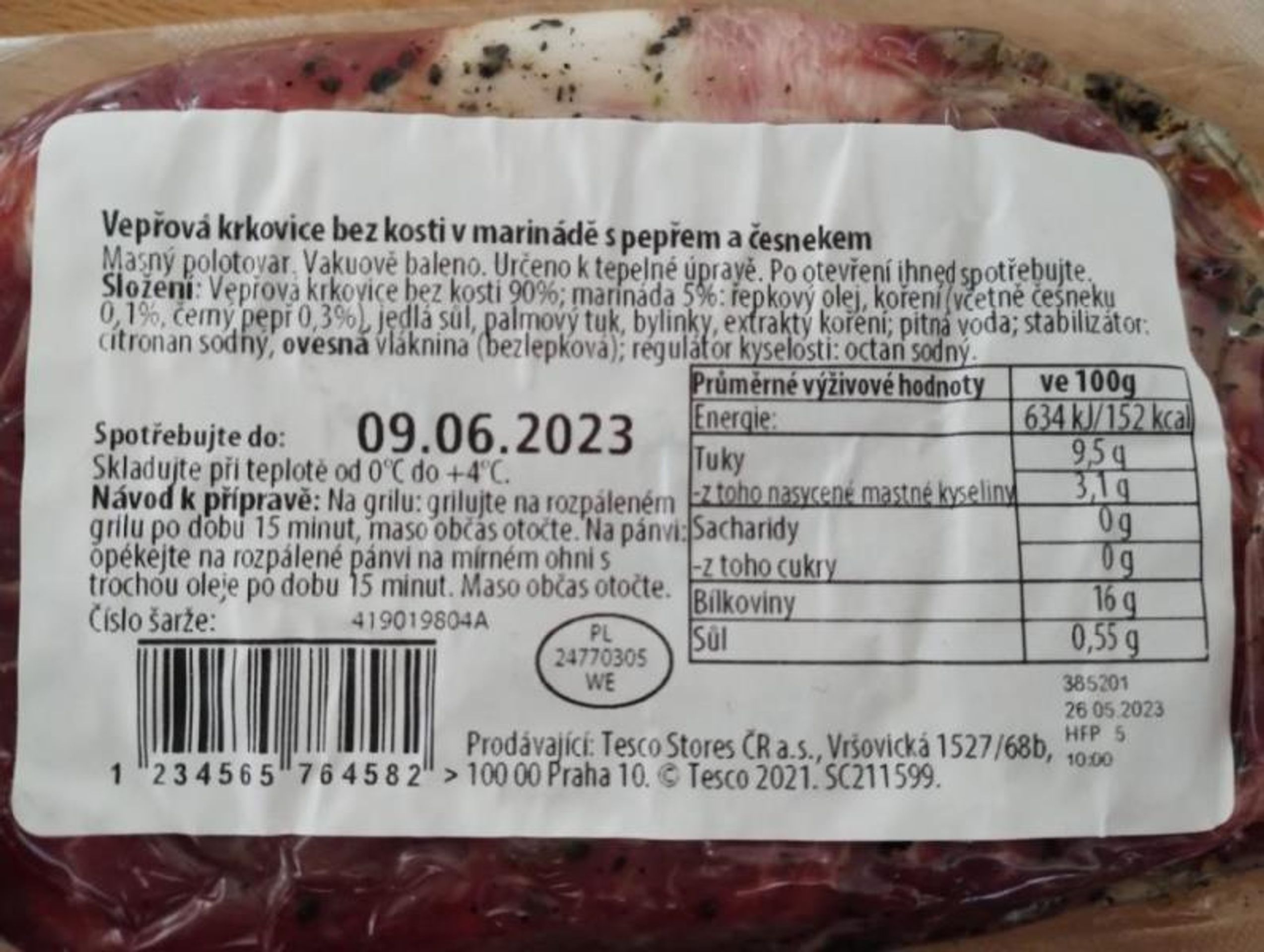 Maso z Tesca obsahovalo alergen - Maso z Tesca (2/3)