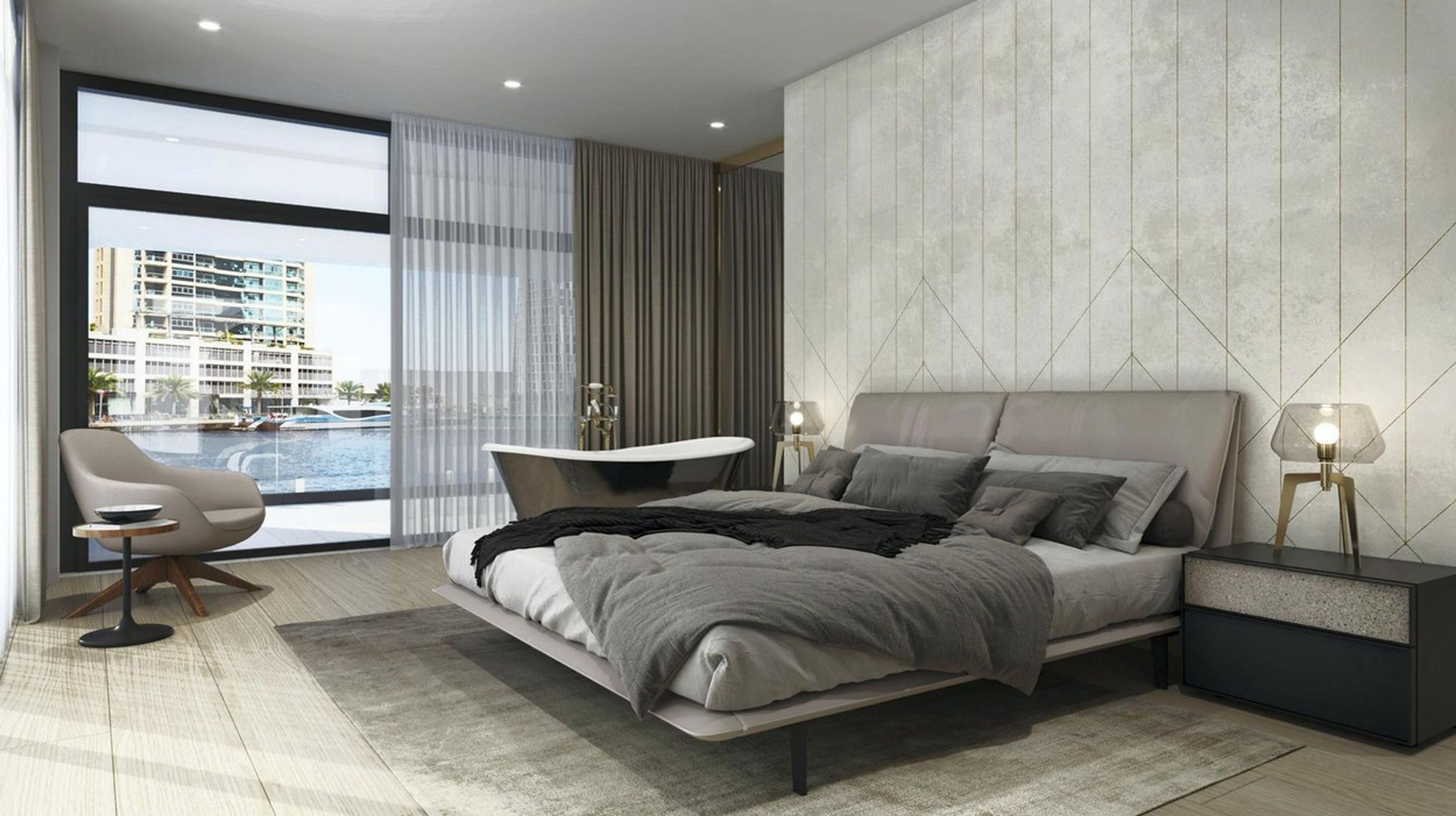 Neptun - hotel obklopený šesti plovoucími domy v Dubajském přístavu - 4 - GALERIE: Neptun - hotel obklopený šesti plovoucími domy v Dubajském přístavu (4/5)