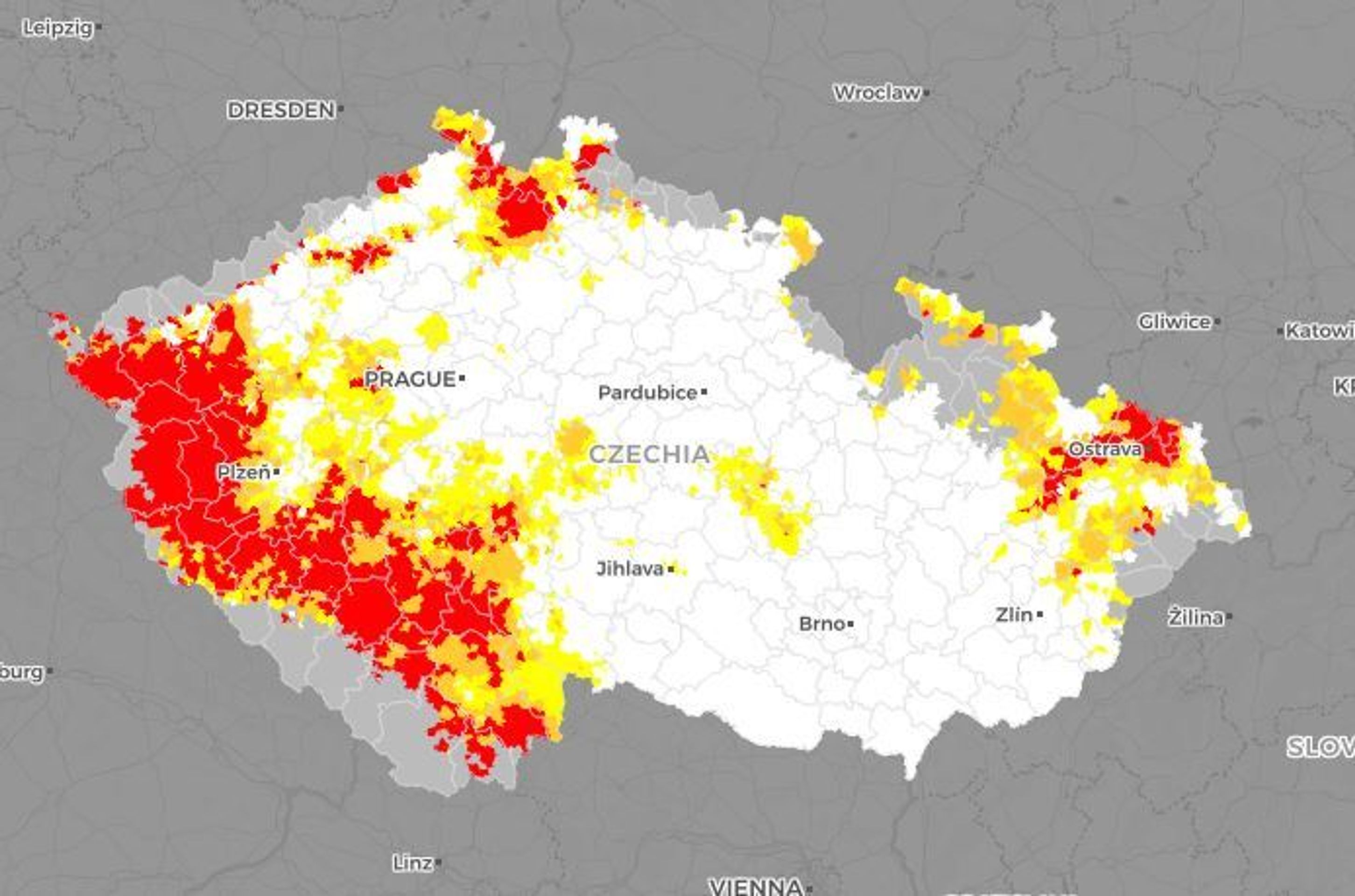 Riziko šíření plísně brambor - 1 - GALERIE: Riziko výskytu plíně v Česku (1/7)
