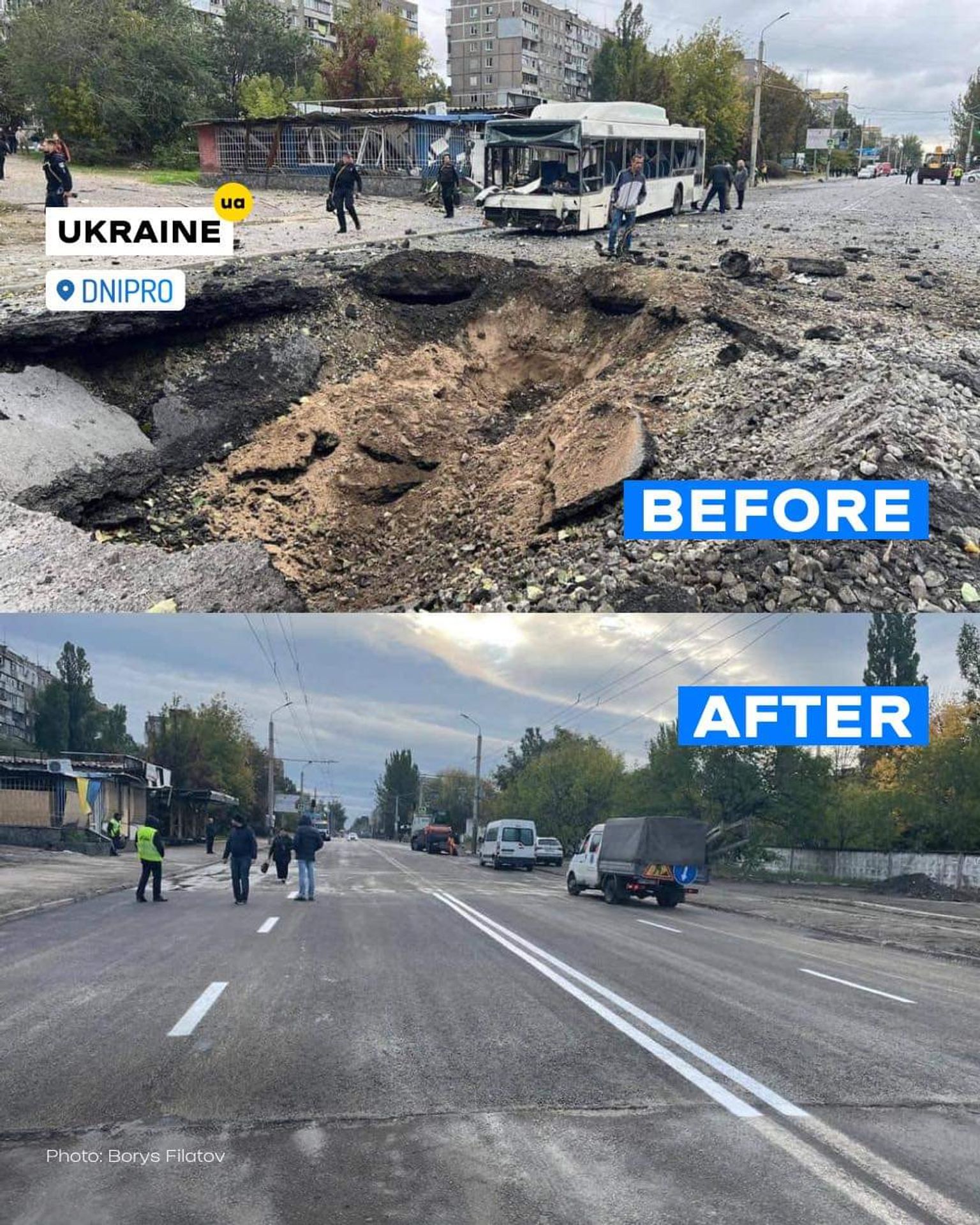 Rekonstrukce silnice - Rekonstrukce budov na Ukrajině (6/7)