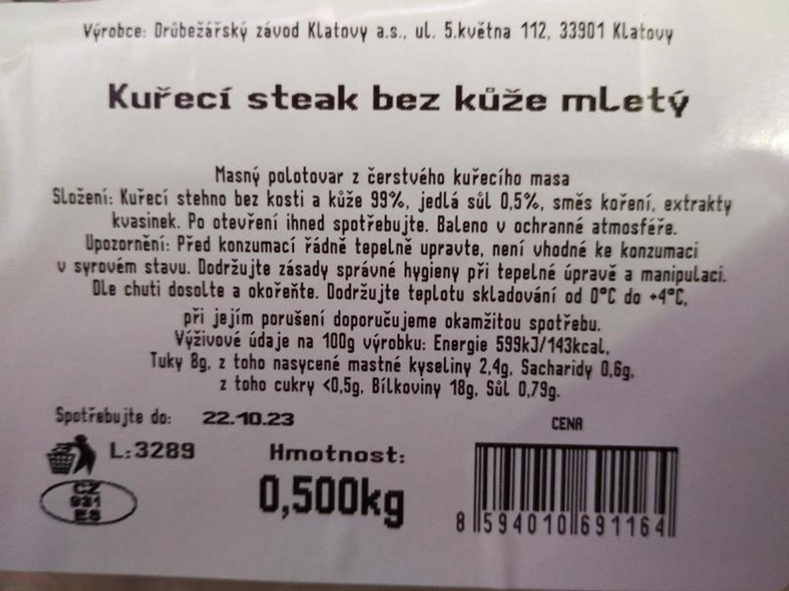 Kuřecí maso s bakterií Salmonella Infantis (2) - Závadné potraviny (3/10)