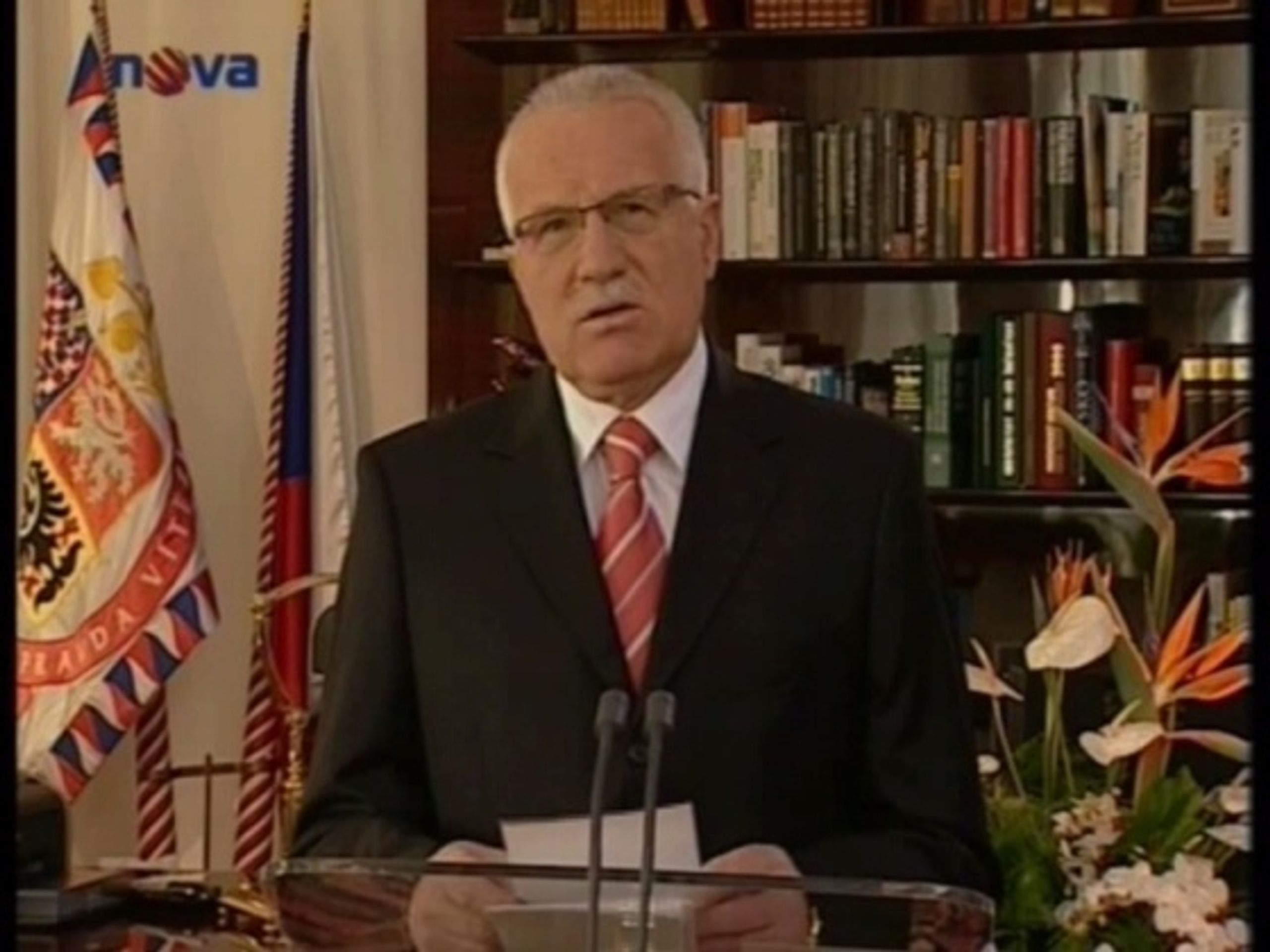 Prezident Václav Klaus - Klausův novoroční projev: Studená válka v ČR a odpor k EU (1/3)