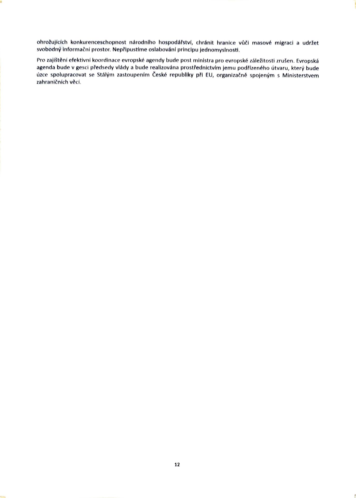 Návrh programového prohlášení vlády ČR – listopad 2025 (12) - Návrh programového prohlášení vlády ČR – listopad 2025 (12/38)