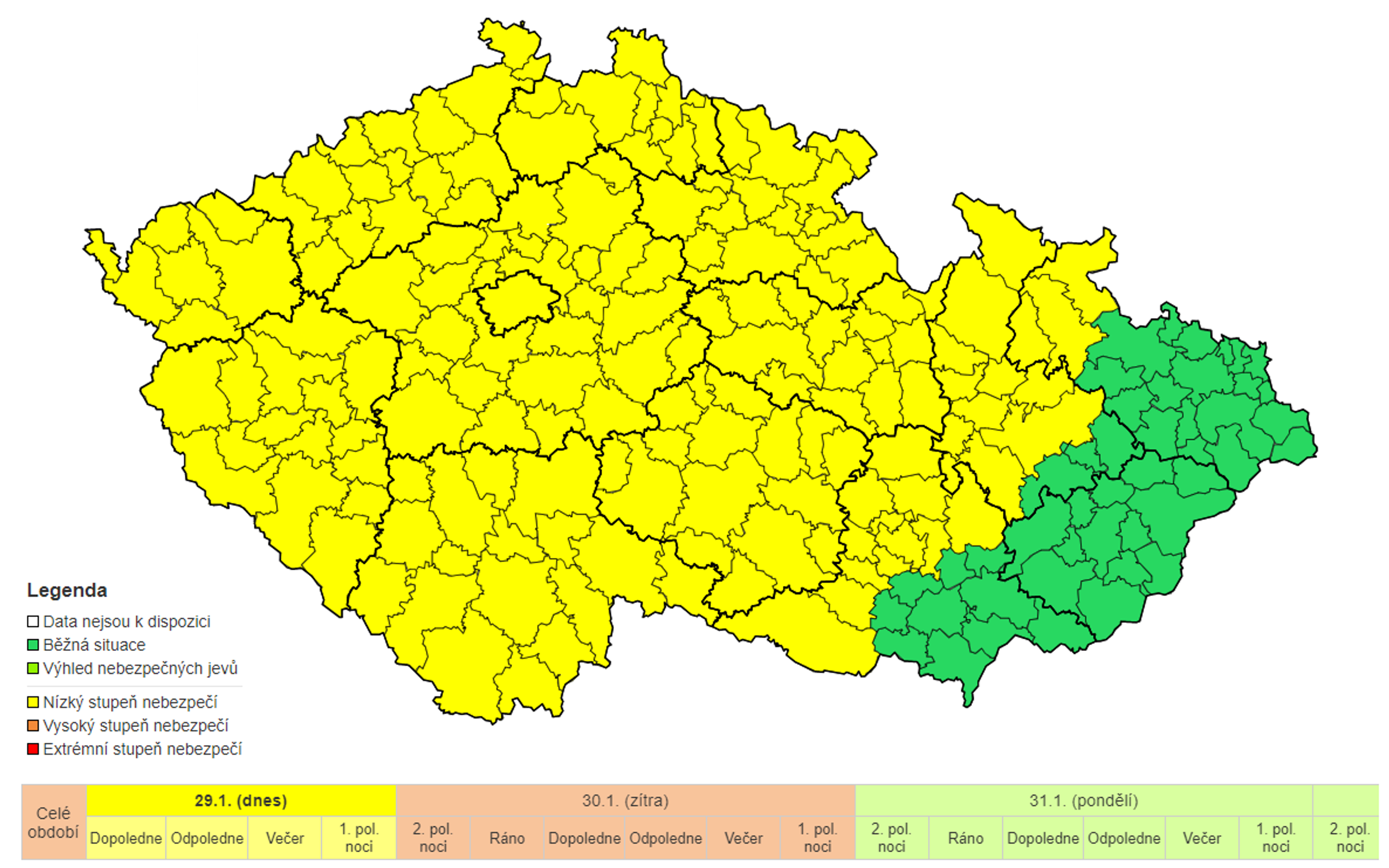 Výstraha - vítr v sobotu - Výstrahy ČHMÚ (1/3)