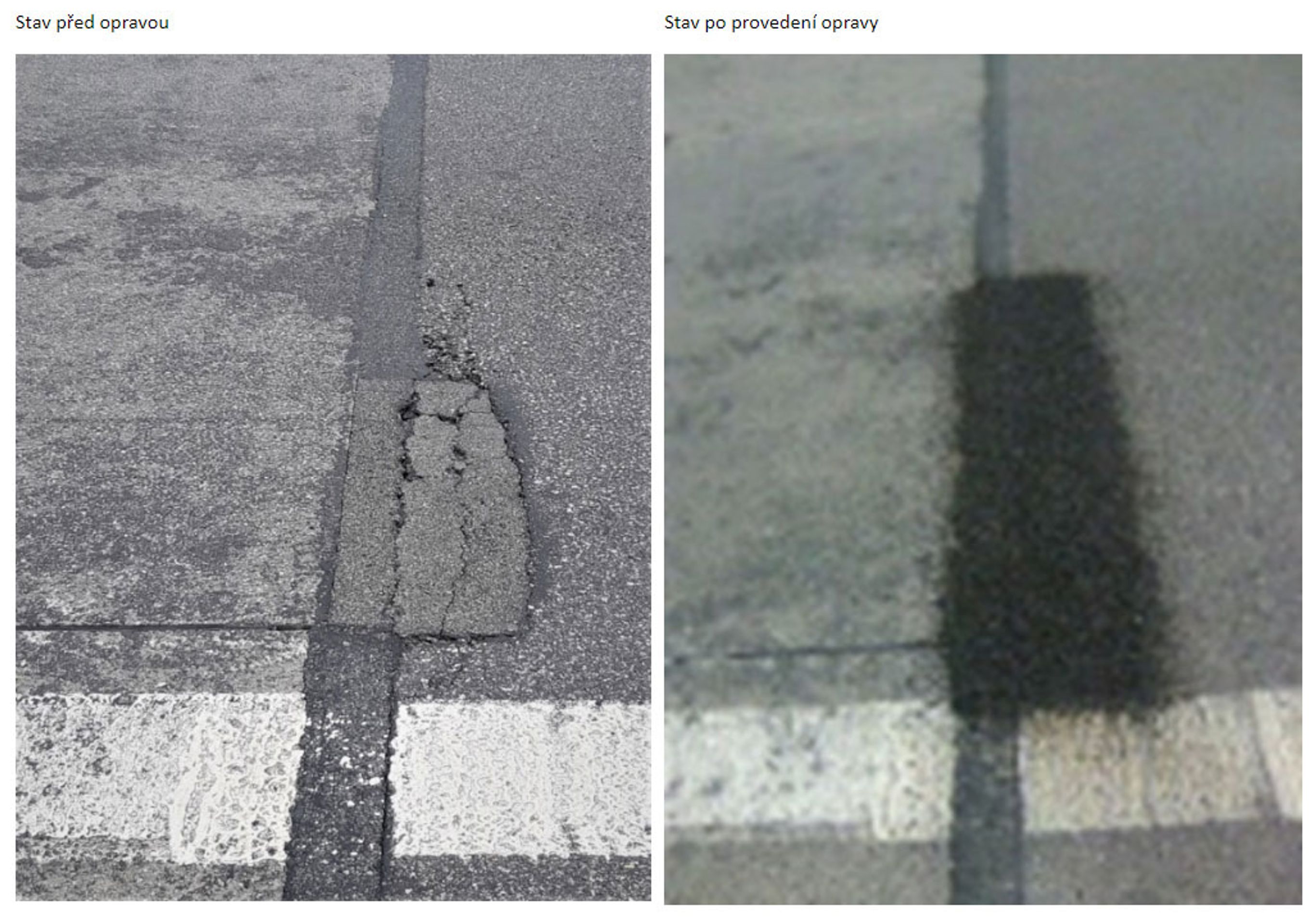 Poškozená vysprávka výtluku a pokračující rozpad vozovky EXIT 119 - Problematická místa na D1 (7/10)