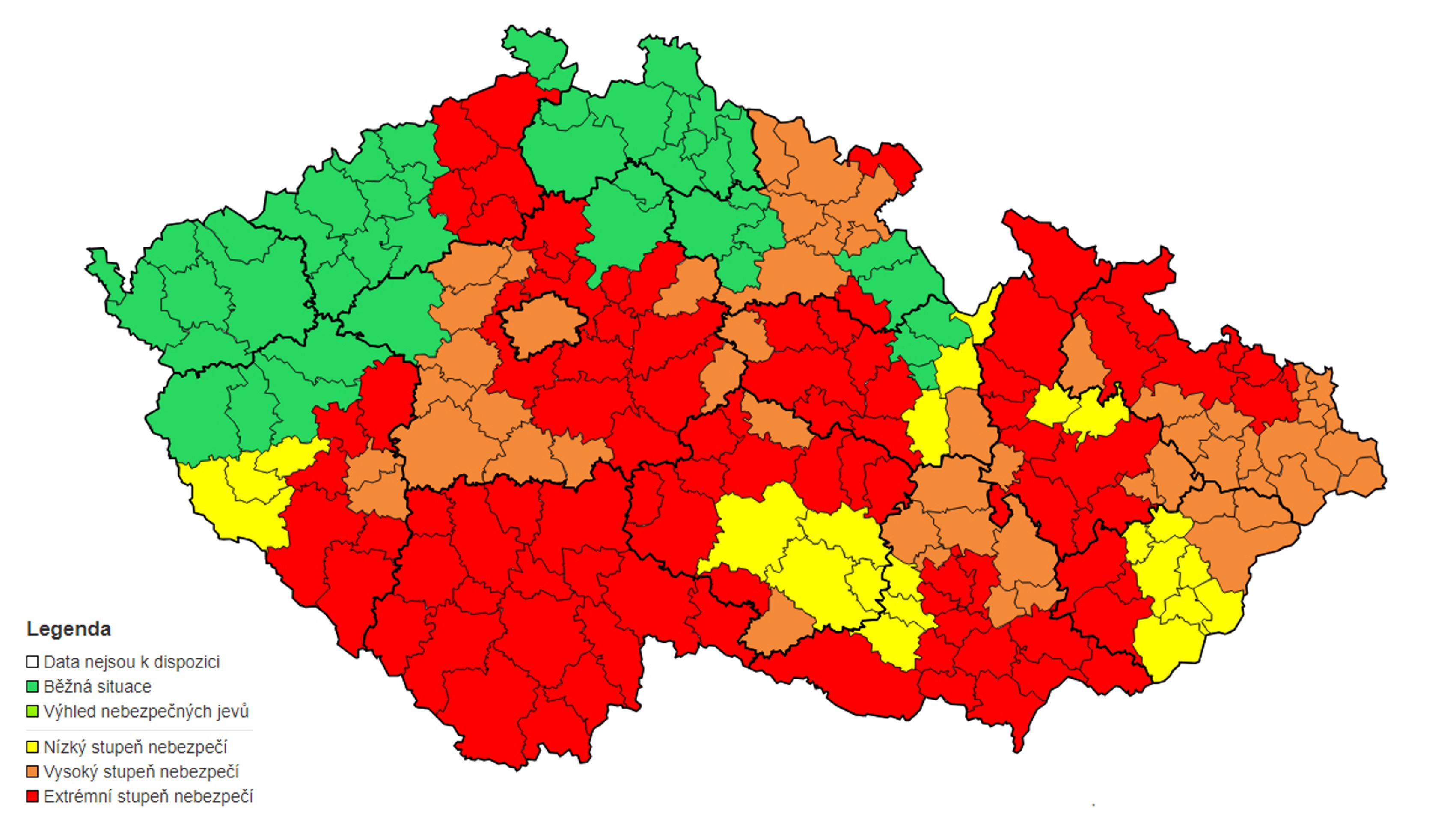 Výstraha před povodní, 17. 9. a 18. 9. 2024 - Výstrahy na nejbližší dny (2/3)