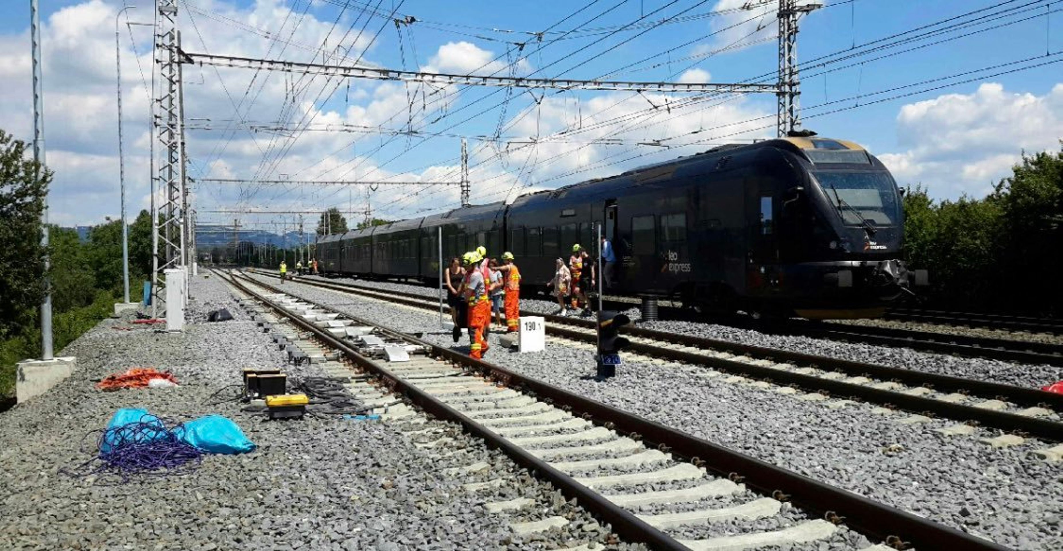 Nehoda vlaku Leo express u Prosenice - 1 - GALERIE: Nehoda vlaku Leo Express u Prosenice (3/4)