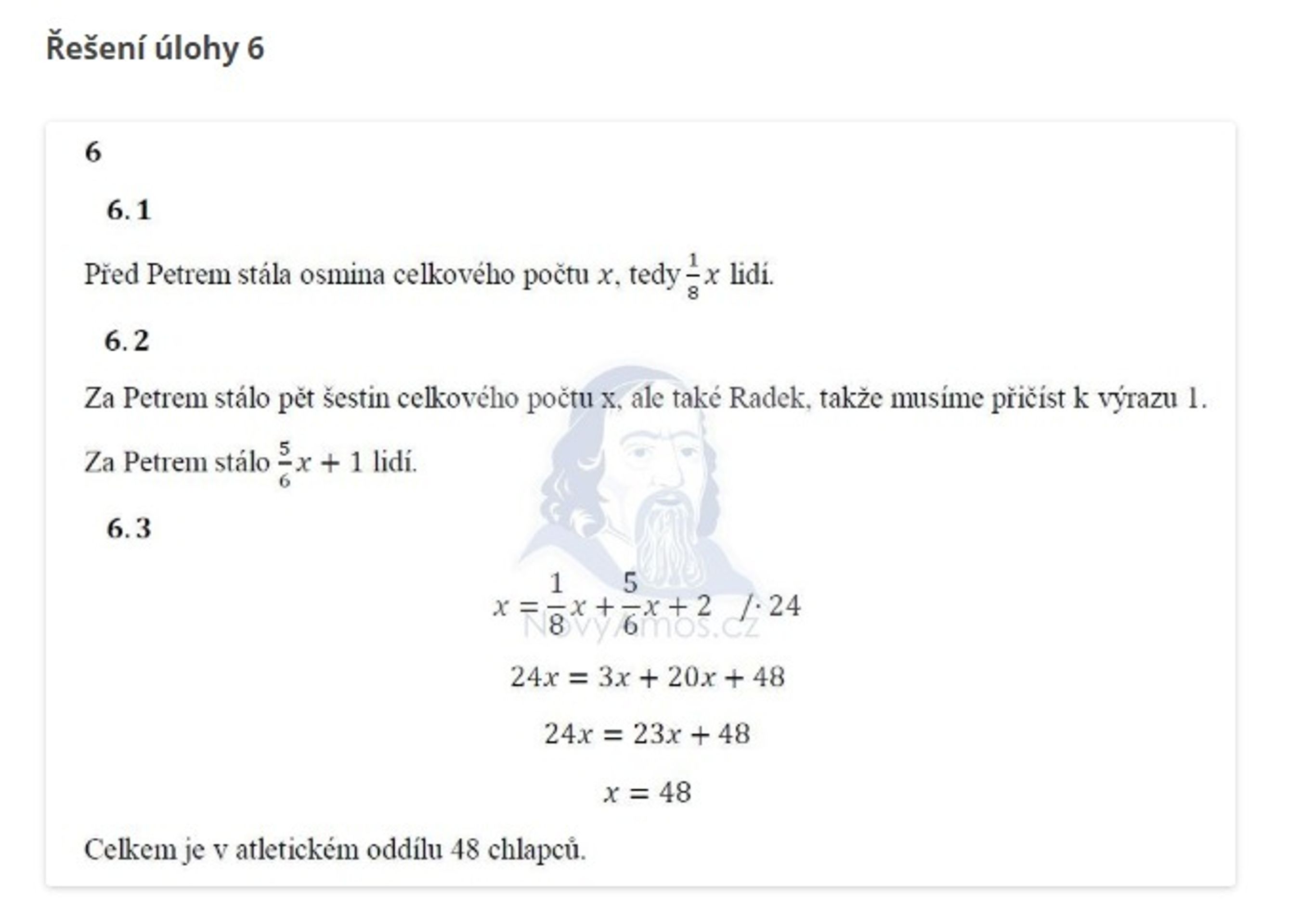 Zadání a řešení testu z matematiky - přijímačky - 4 - GALERIE: Řešení testu z matematiky - čtyřleté obory SŠ (2/3)