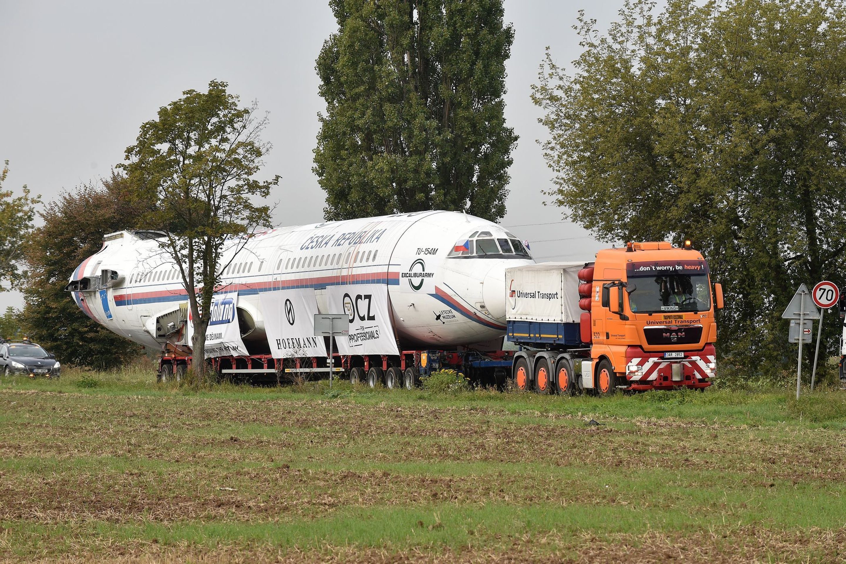 Přeprava letounu TU-154 - 13 - GALERIE: Přeprava letounu TU-154 (8/14)