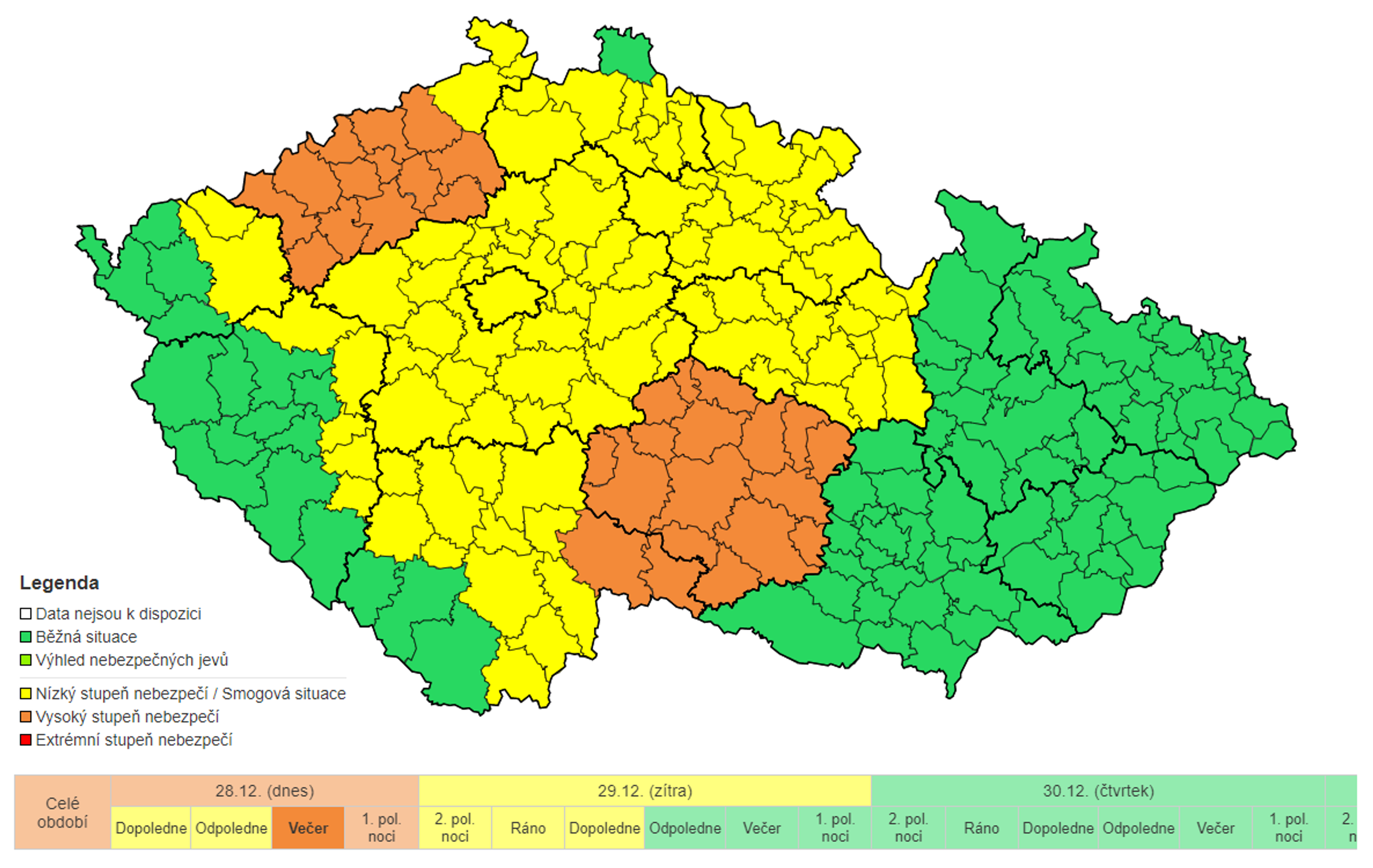 Výstraha před náledím - Výstraha ČHMÚ před náledím (2/4)