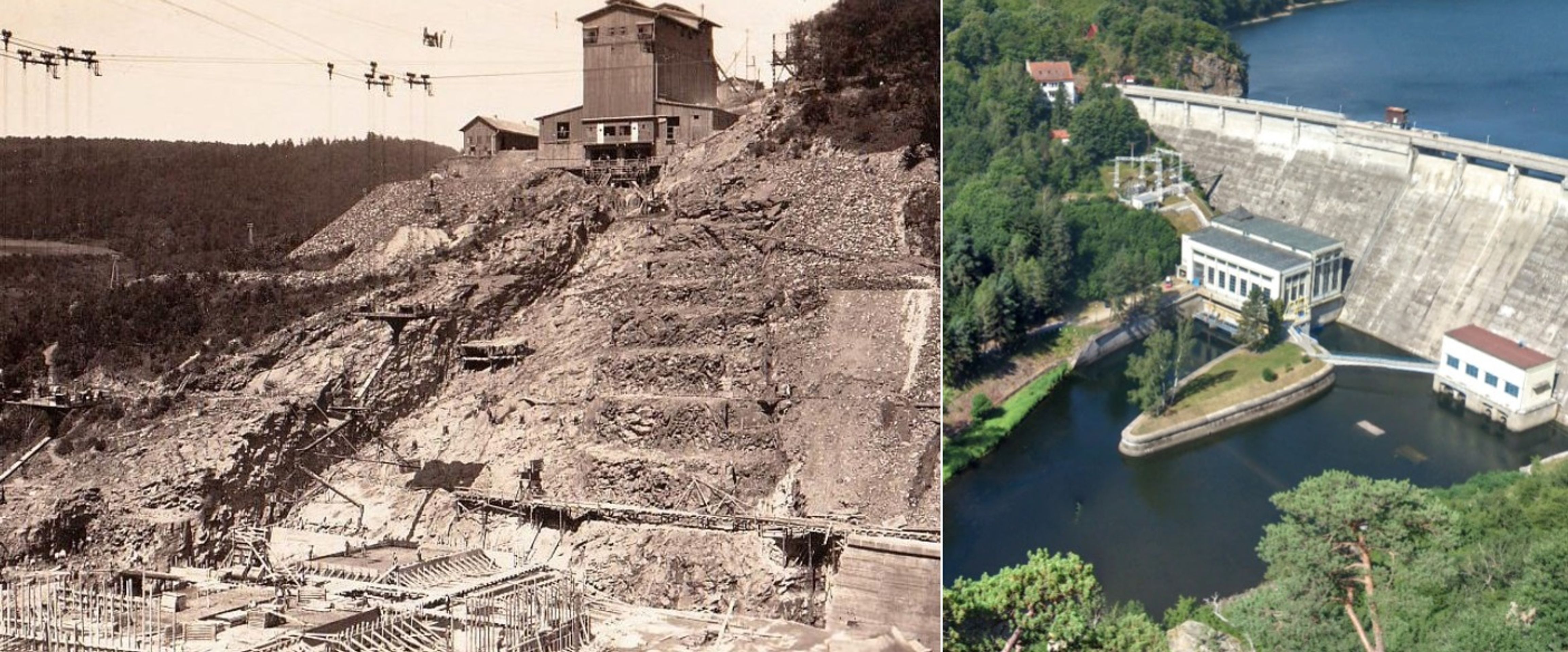 Historické obrázky - Vranovská přehrada - GALERIE: Jihomoravský kraj dříve a dnes (13/22)