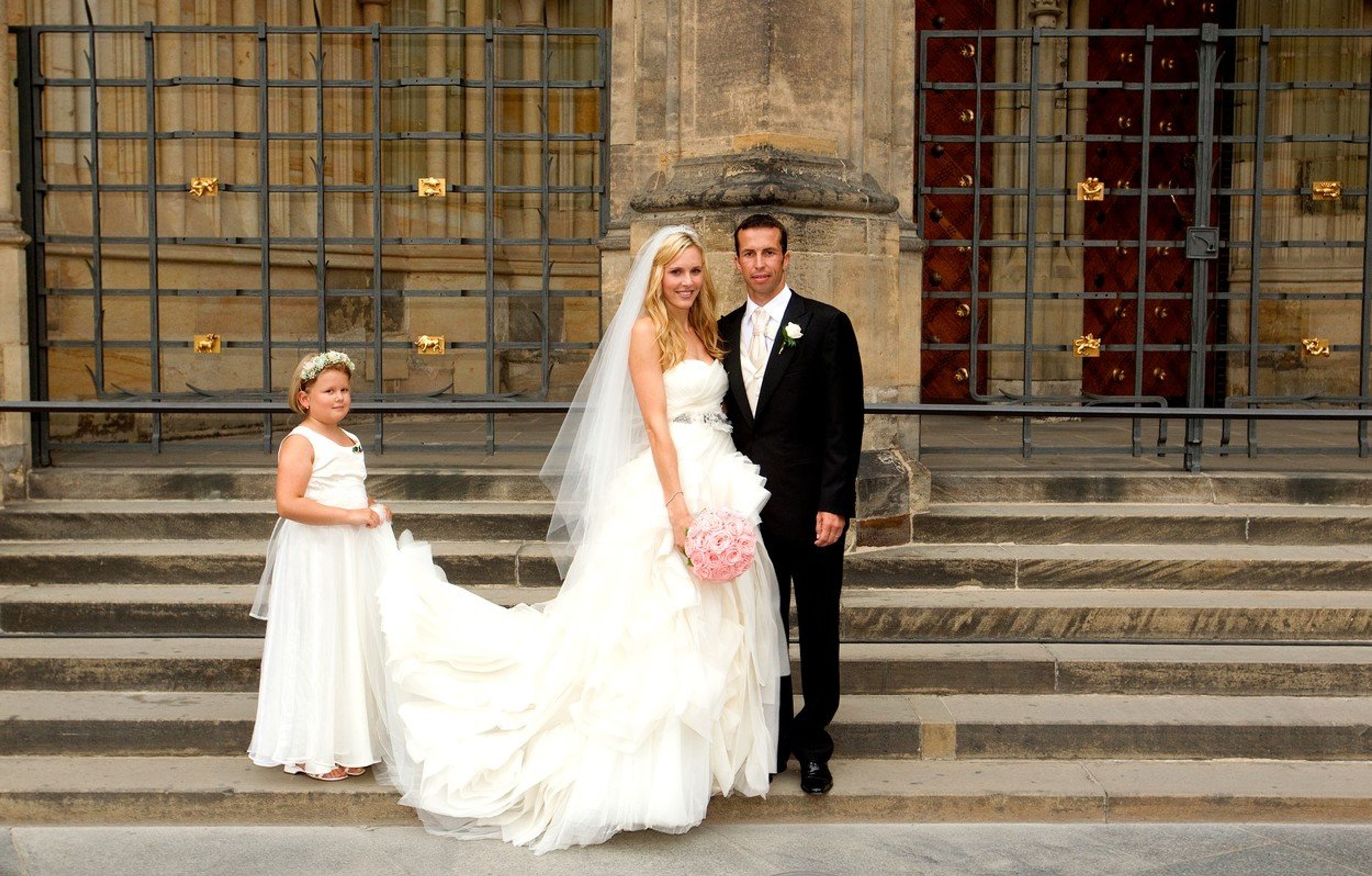 Radek Štěpánek a Nicole Vaidišová na první svatbě v roce 2010 - GALERIE: První svatba Radka Štěpánka a Nicole Vaidišové (1/5)