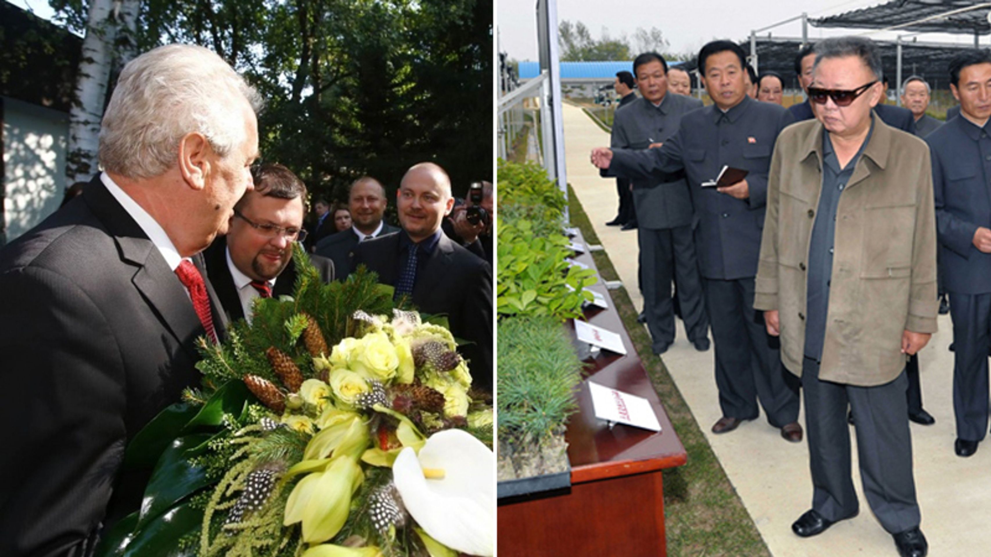 Zeman, Kim_5 - Miloš Zeman a Kim Čong-il se dívají na... (5/9)