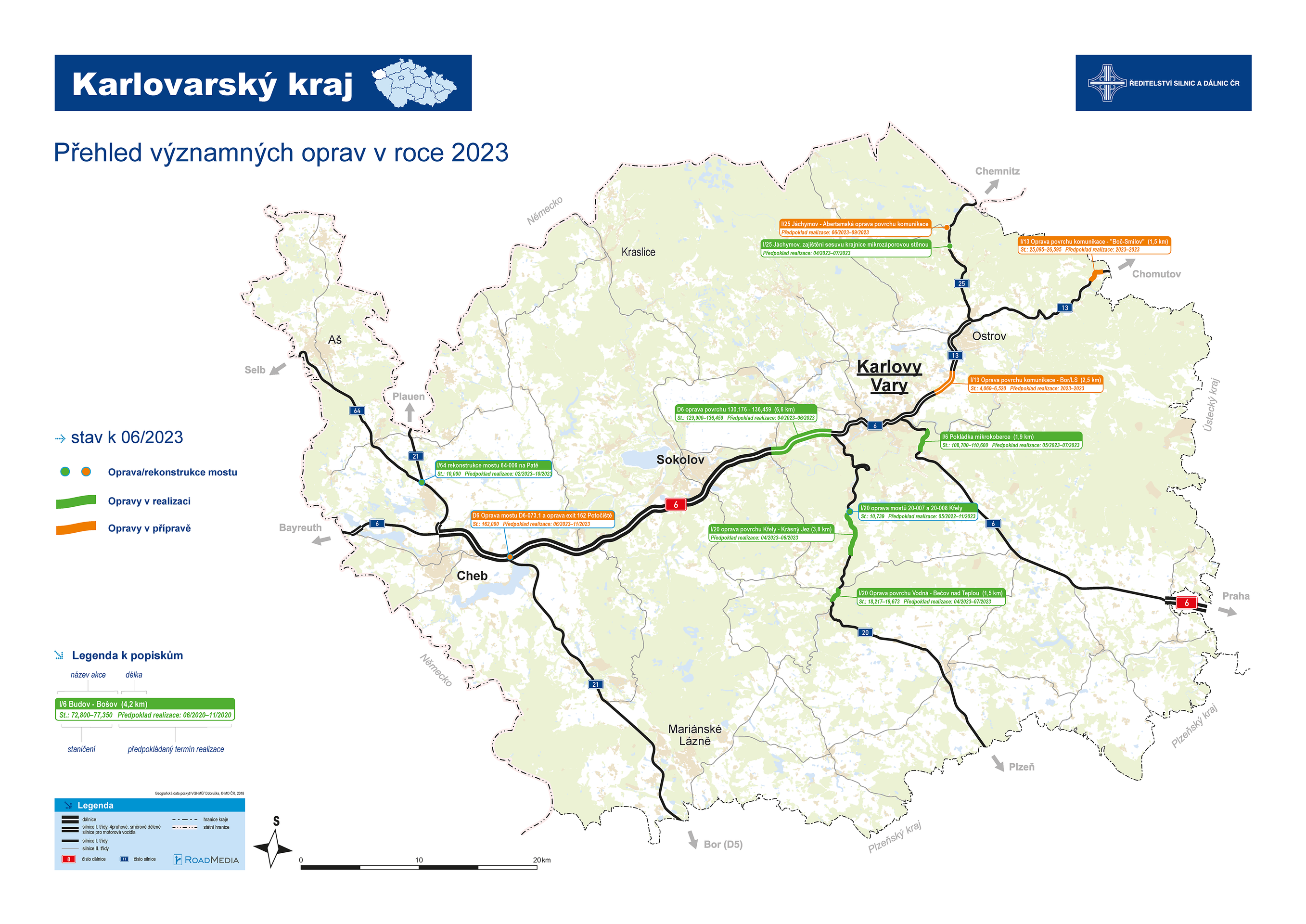 Mapa oprav Karlovarský kraj - Mapa oprav v roce 2023 (5/14)