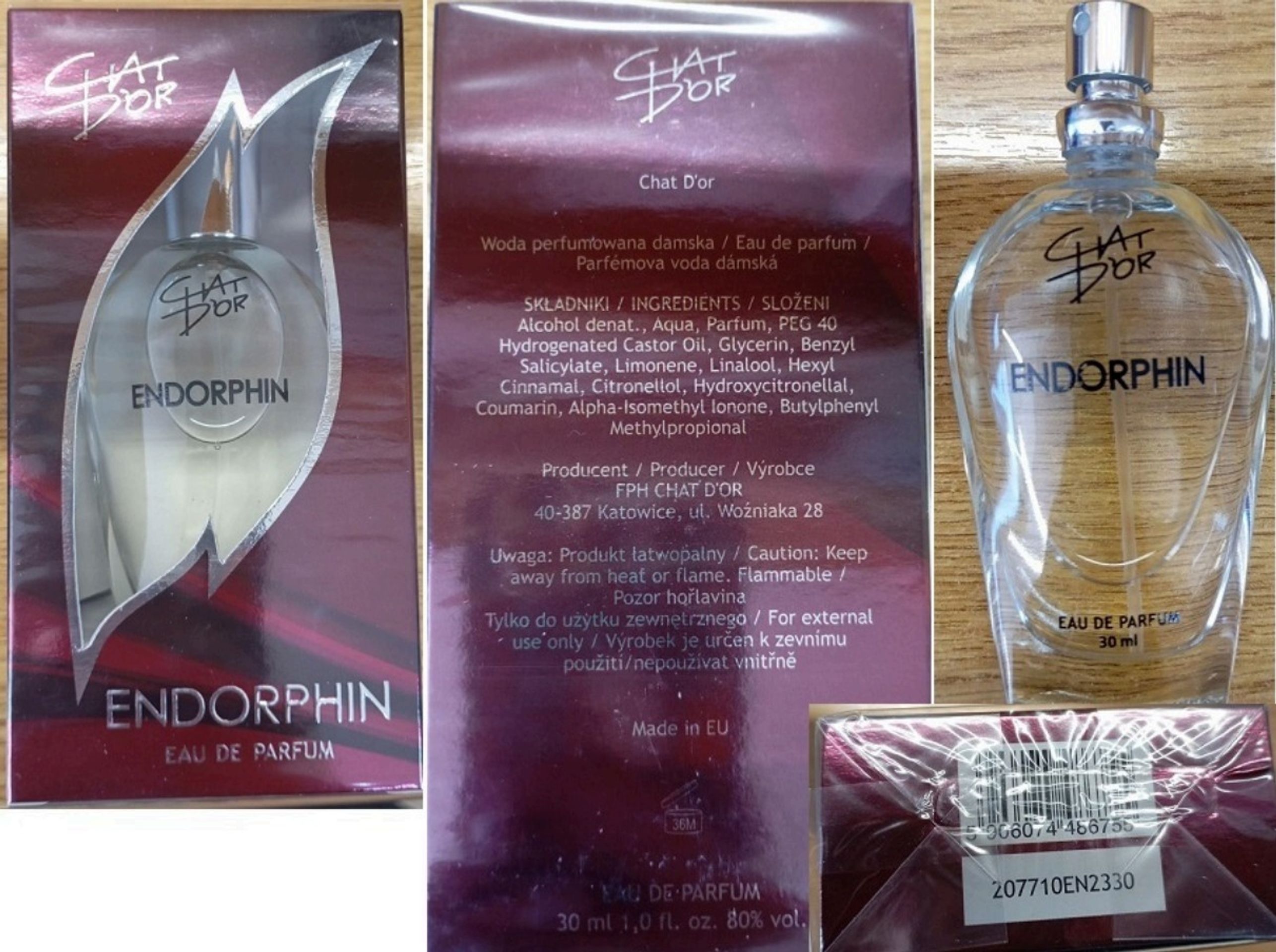 CHAT D´OR ENDORPHIN, EAU DE PARFUM - Nebezpečná kosmetika (3/4)