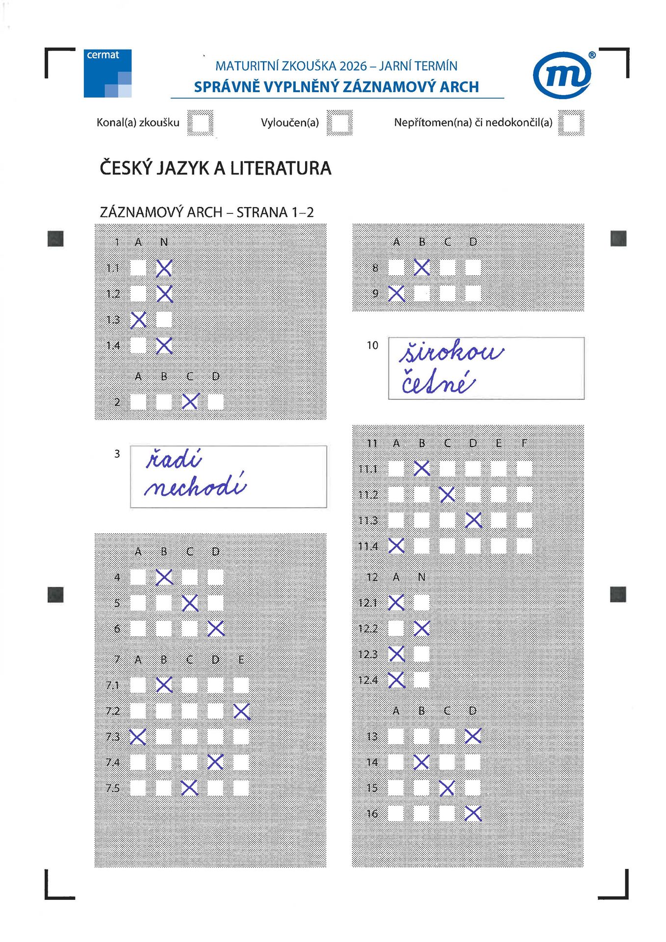 CJL_2026j_VZA_Stránka_1 - Maturitní zkouška z češtiny a literatury – jarní termín 2026 (13/14)