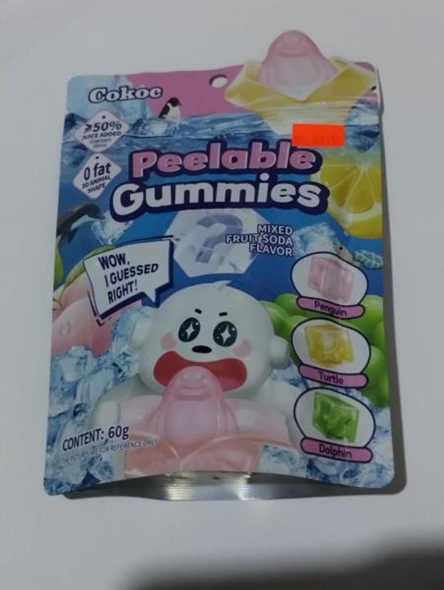Peelable Gummies MIXED FRUIT SODA FLAVOR - Peelable Gummies MIXED FRUIT SODA FLAVOR a Mango PEELING Soft Candy (1/6)