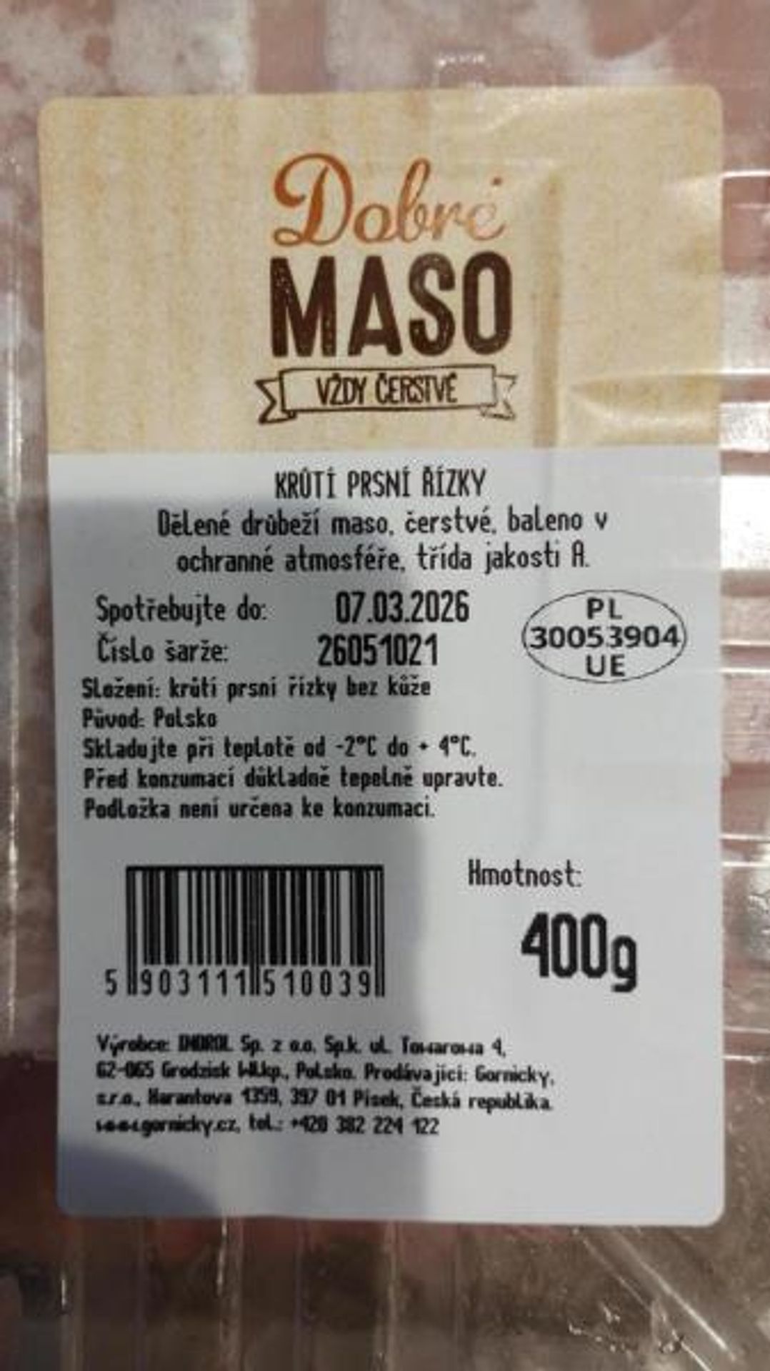 Dobré MASO KRŮTÍ PRSNÍ ŘÍZKY (4) - Závadné potraviny (4/6)