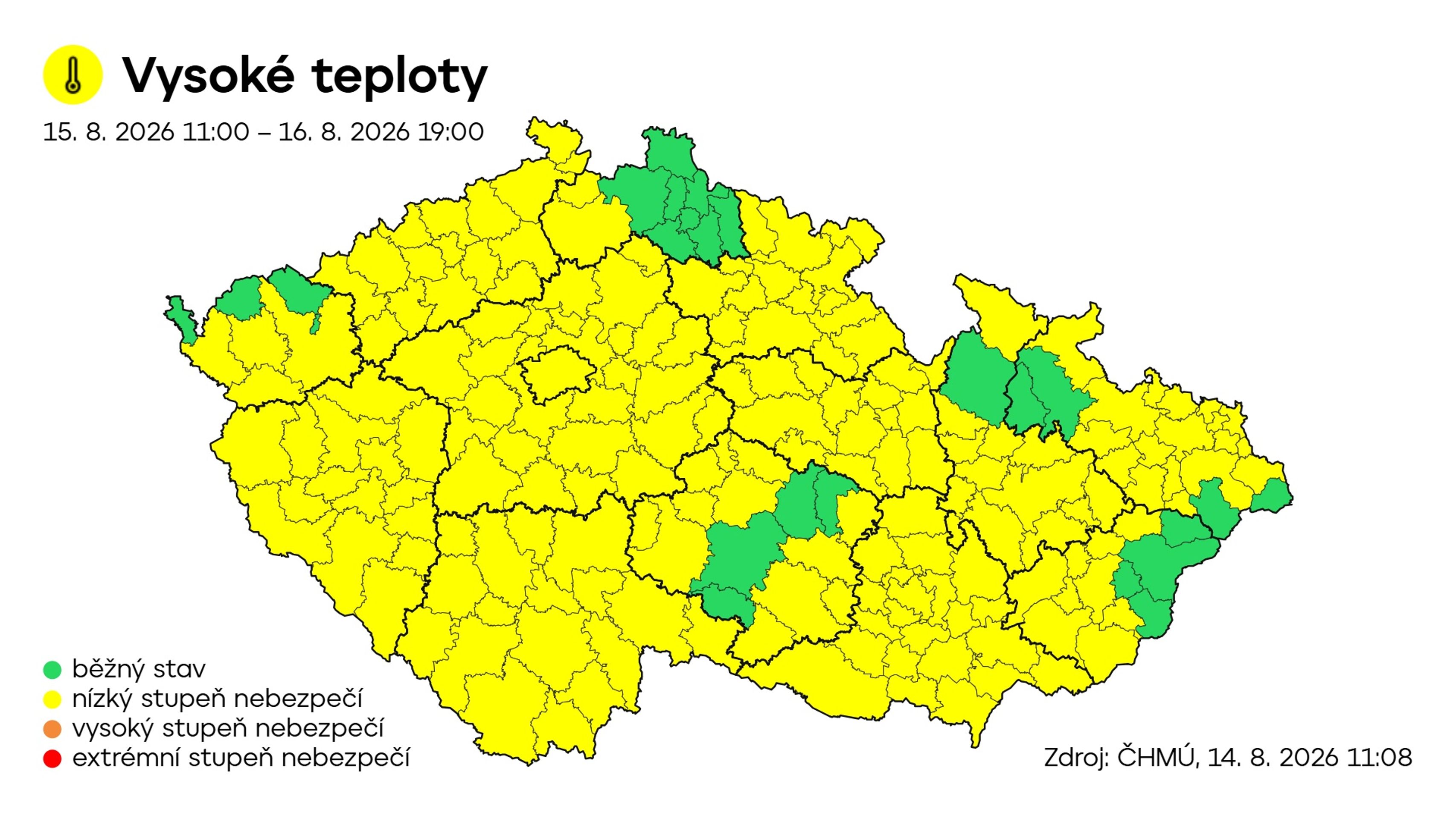 Výstraha ČHMÚ – Vysoké teploty - Výstraha ČHMÚ (1/3)