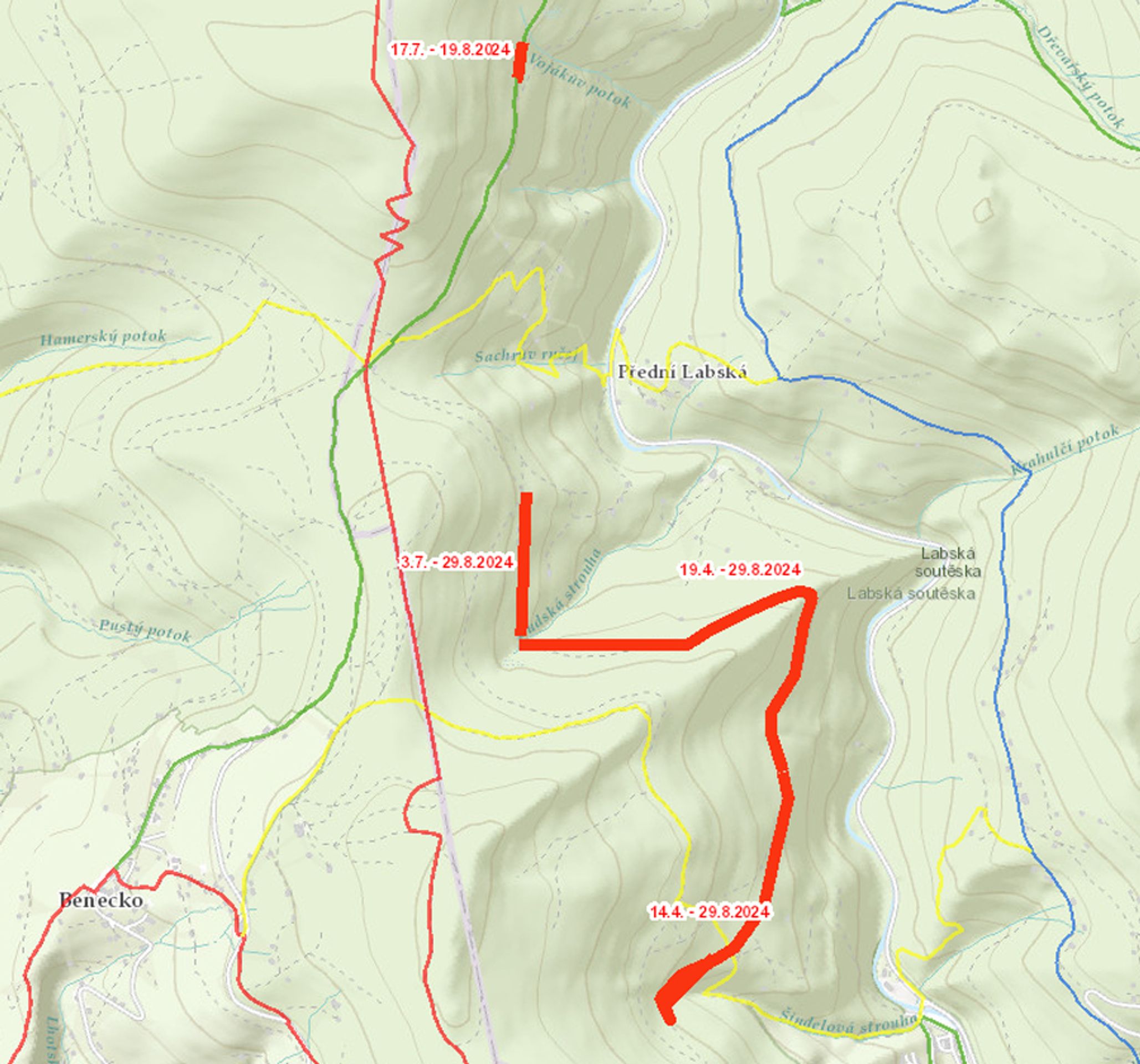 Uzavřené cesty v Krkonošském národním parku (8) - Uzavřené cesty v Krkonošském národním parku (8/9)