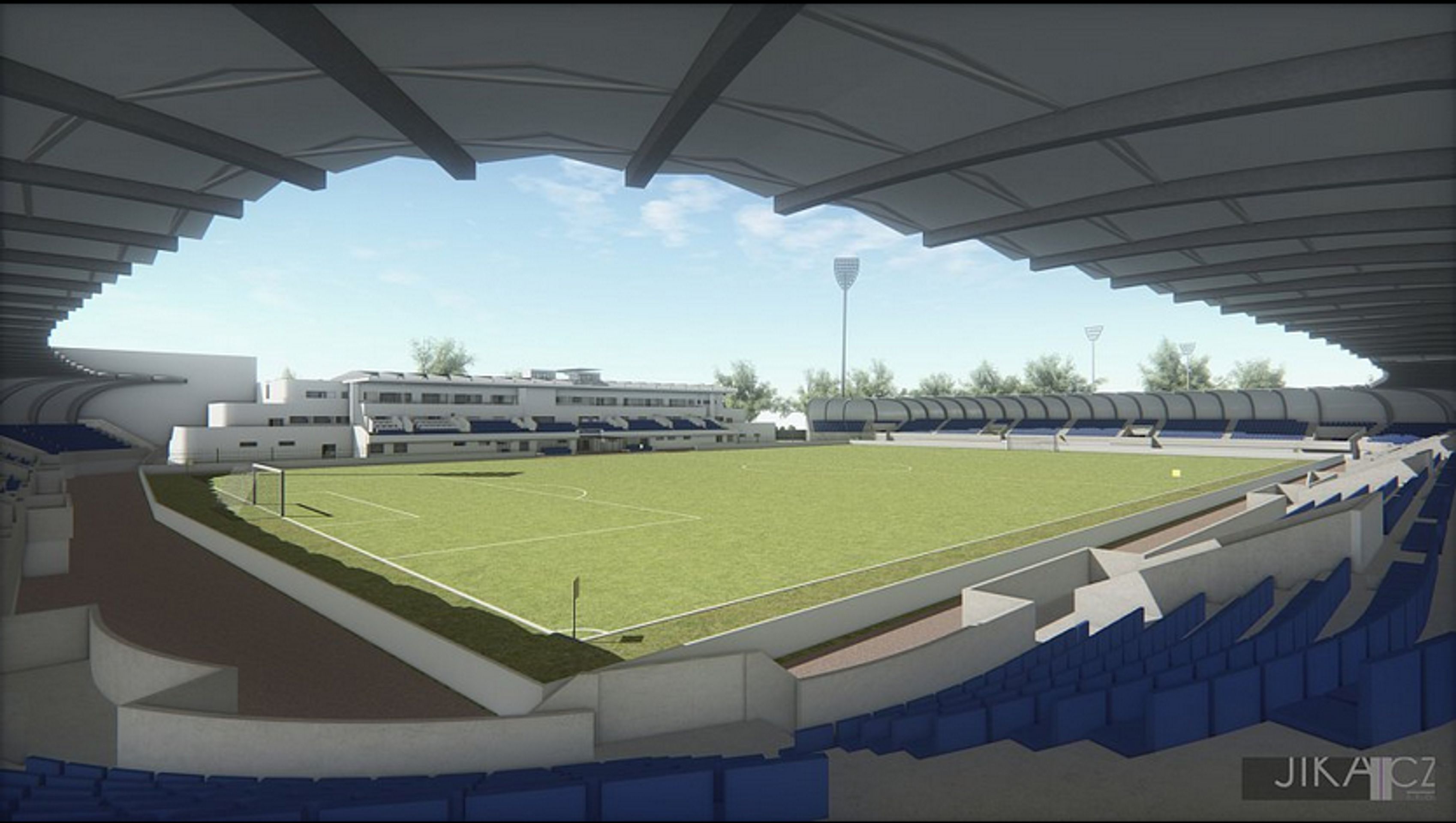 Takhle by měl vypadat nový fotbalový stadion v Pardubicích - GALERIE: Vizualizace nového stadionu v Pardubicích (4/4)