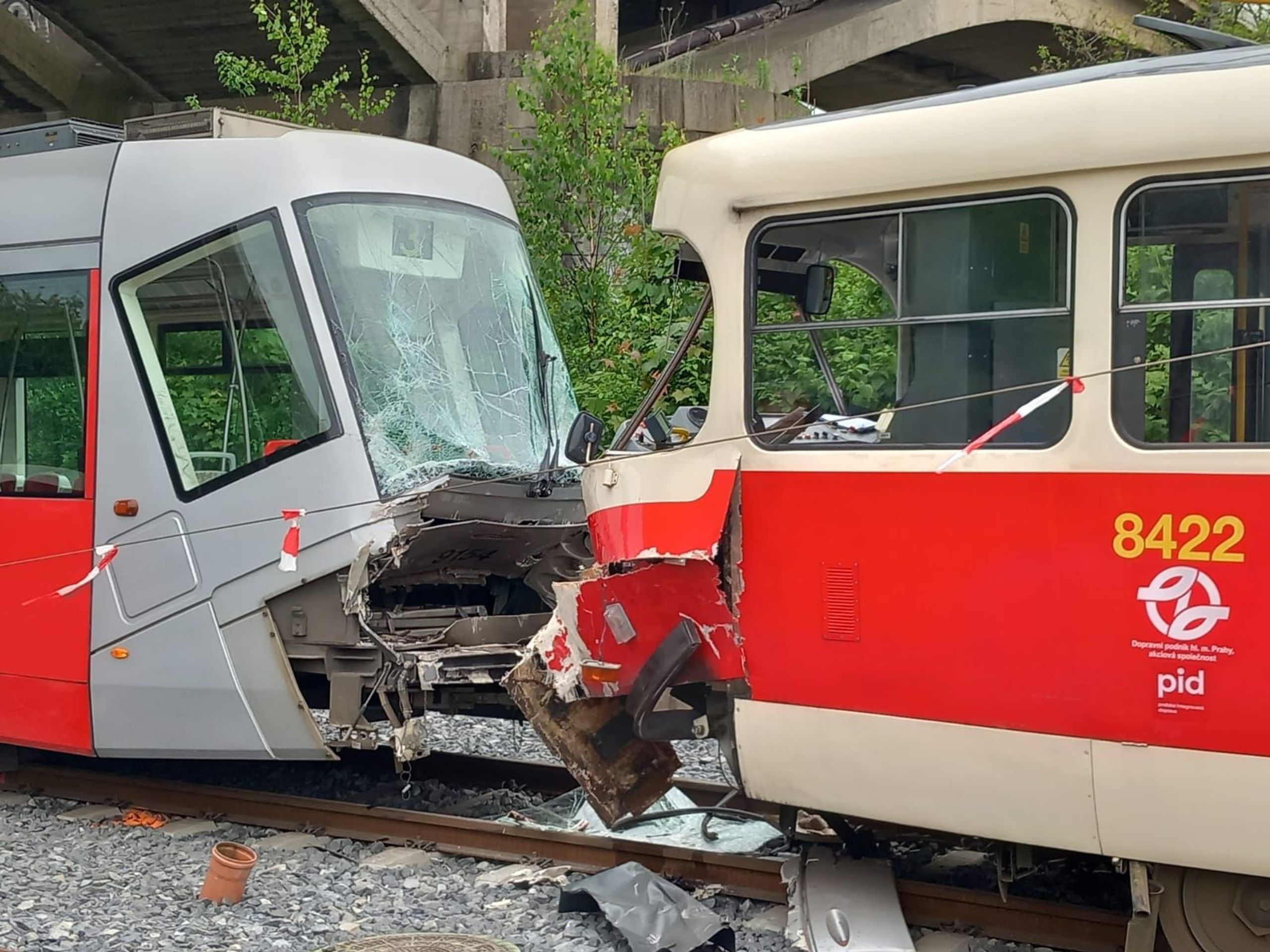 V Praze se srazily tramvaje - Srážka tramvají v Praze (1/7)