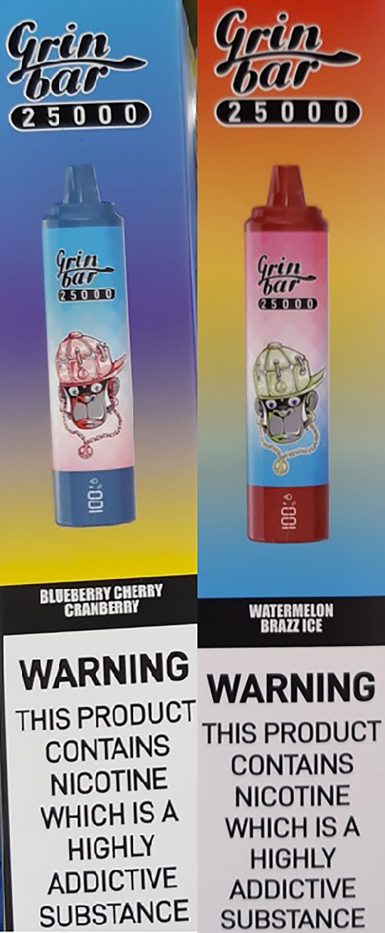 Jednorázová elektronická cigareta Grin bar (2) - Zdravotně závadné e-cigarety (5/7)