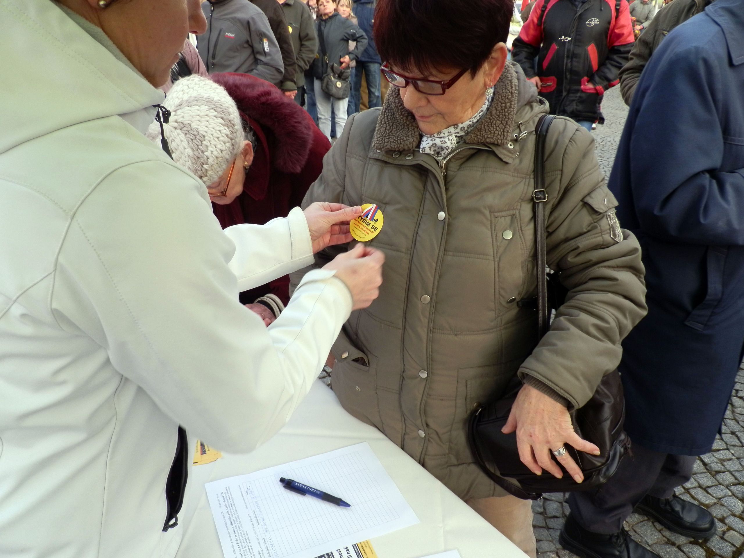 Lidé demonstrují proti vládě ČR a prezidentovi - 2 - Lidé protestují proti vládě Petra Nečase a prezidentu Klausovi (2/15)