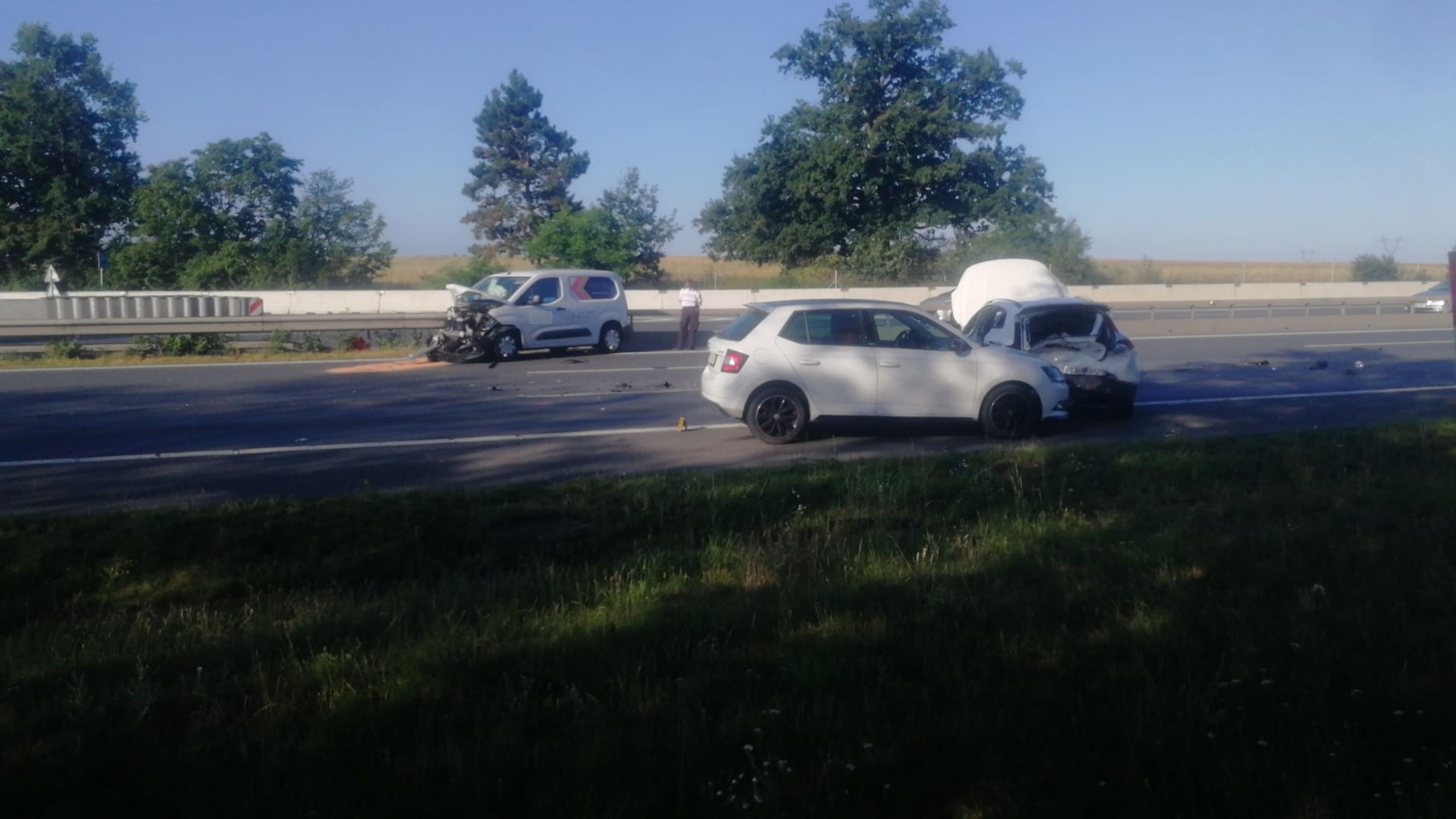 Tragická nehoda na dálnici D1 u Prahy - Vážná dopravní nehoda na D1 (14/21)